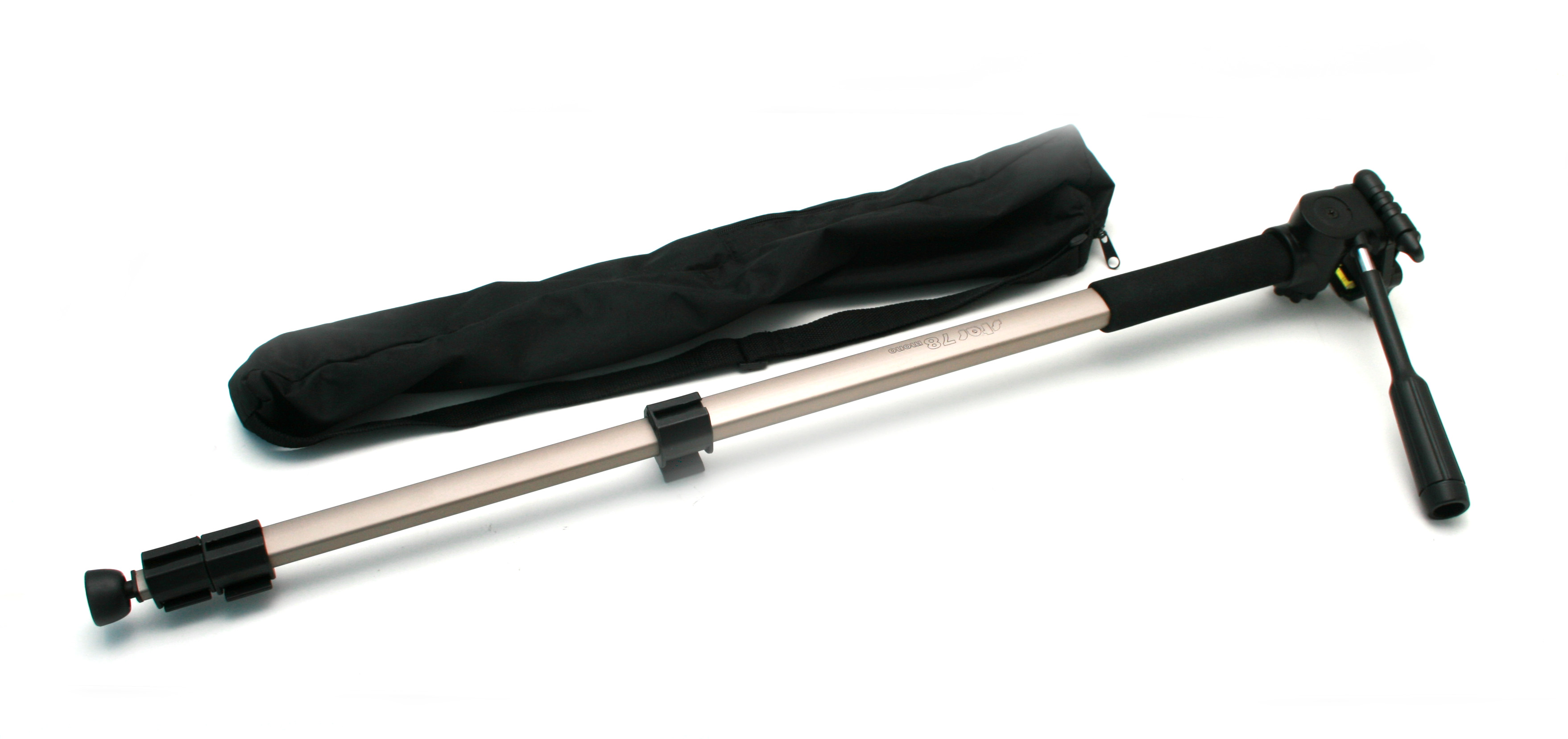 Hama Monopod & Carry Bag - Tilting Video Head with Level Bubble & Quick Release Plate