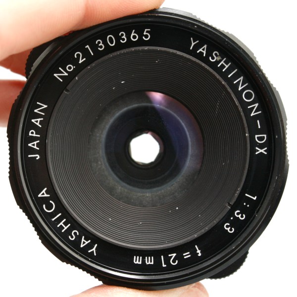 Yashica Yashinon DX 21mm f/3.3 Wide Angle Lens, Yashica Finder