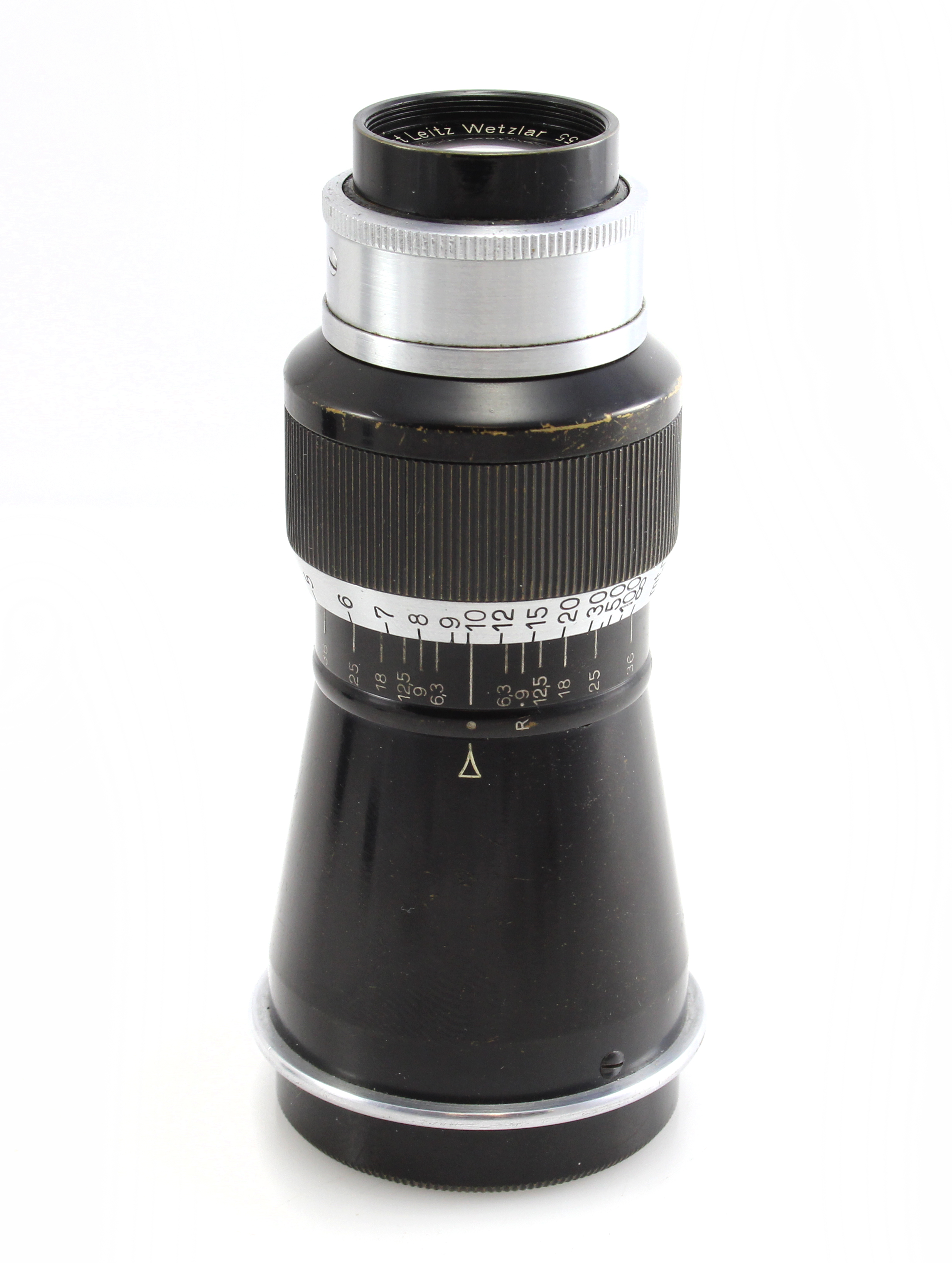 Leica 10.5cm F6.3 'Mountain' Elmar Lens for Leica L39 Screw Mount. Inc. Caps and Hood - Image 3