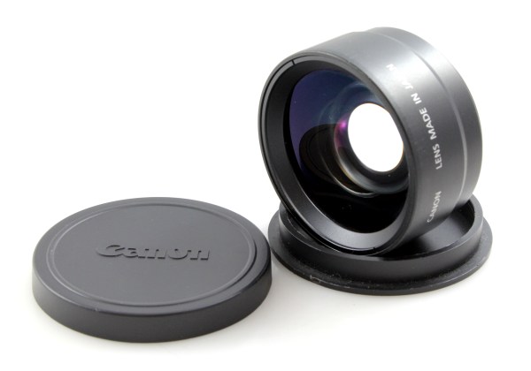 Canon WC-DC52 0.7x Wide Converter, with Caps - for Powershot Cameras