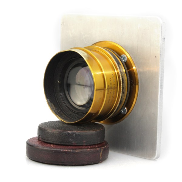 Taylor & Hobson Cooke 6 ½ x 4 3⁄4 - 7" f/6.5 Series III Brass Lens, with Custom Graflex Board