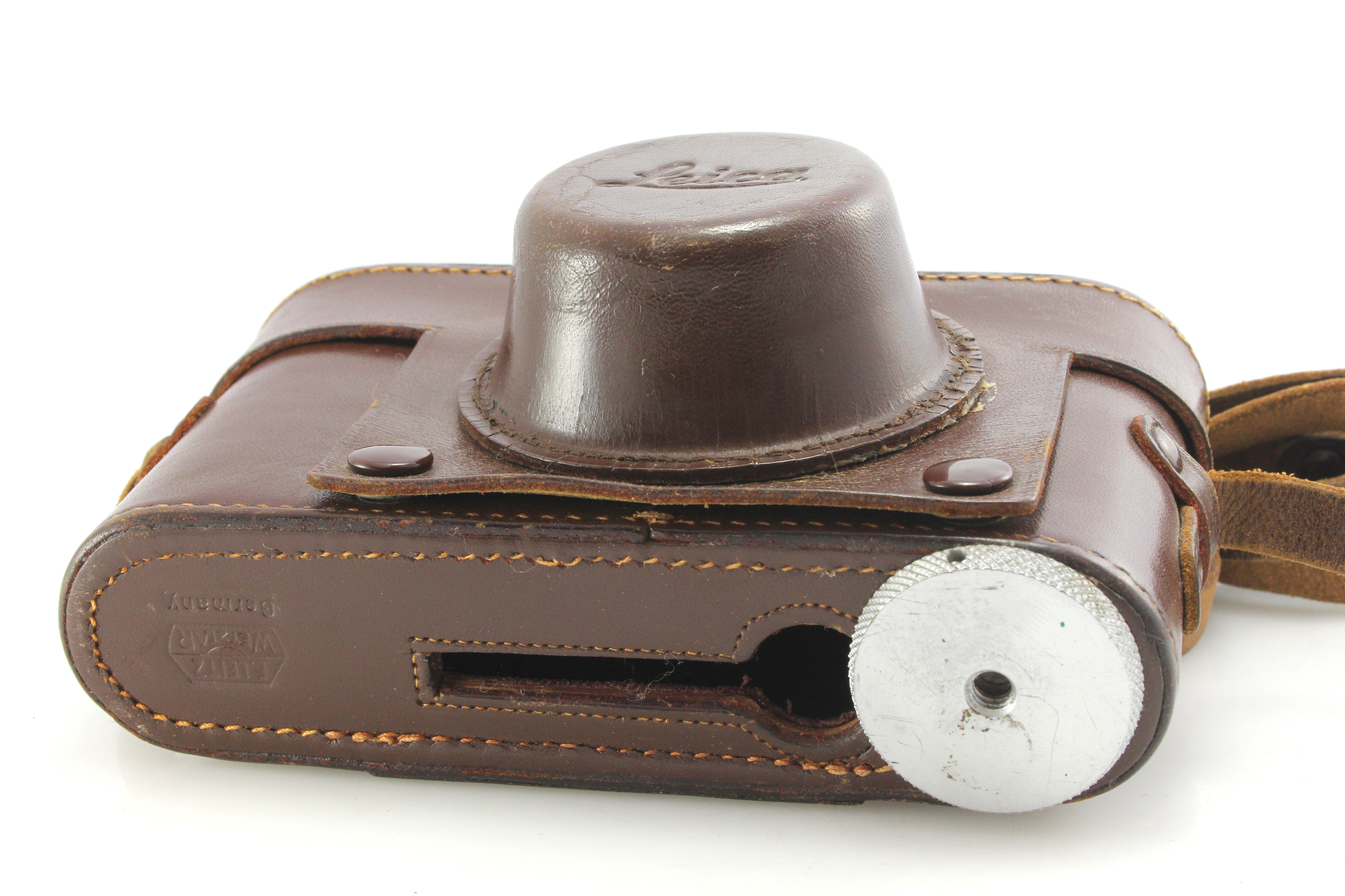 Leica IIIC ESOOR Case for use with Leicavit SYOOM Rapid Winder. Rare Leather Case - Image 3
