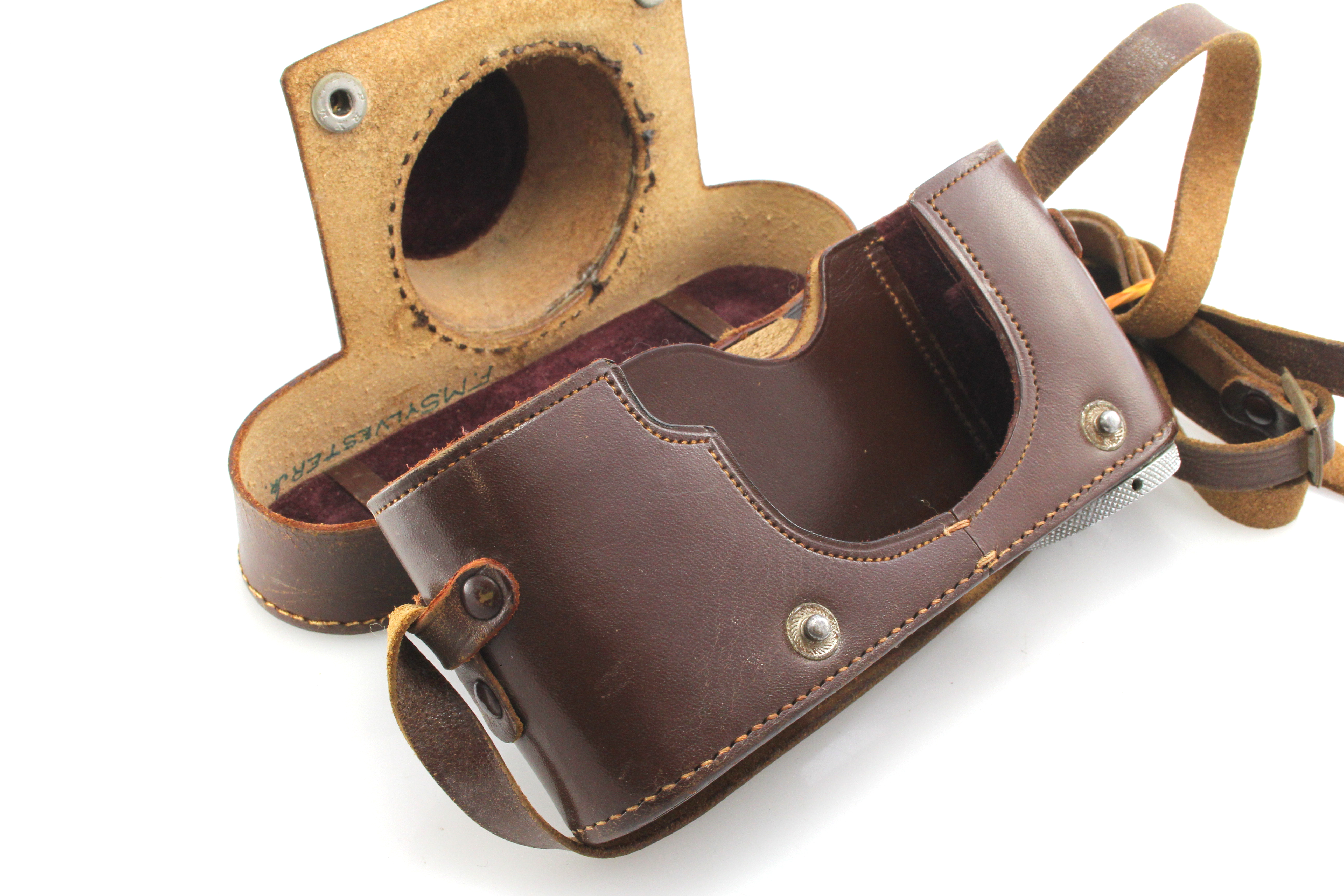 Leica IIIC ESOOR Case for use with Leicavit SYOOM Rapid Winder. Rare Leather Case - Image 6