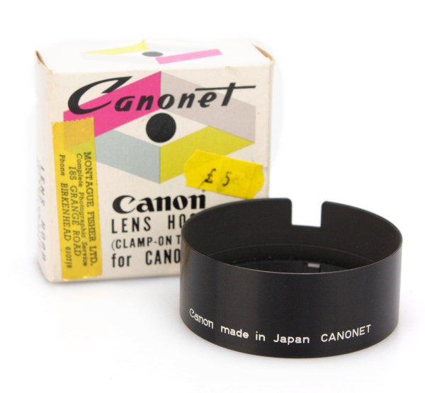 Canon Canonet Lens Hood - Clamp-On Type - Boxed