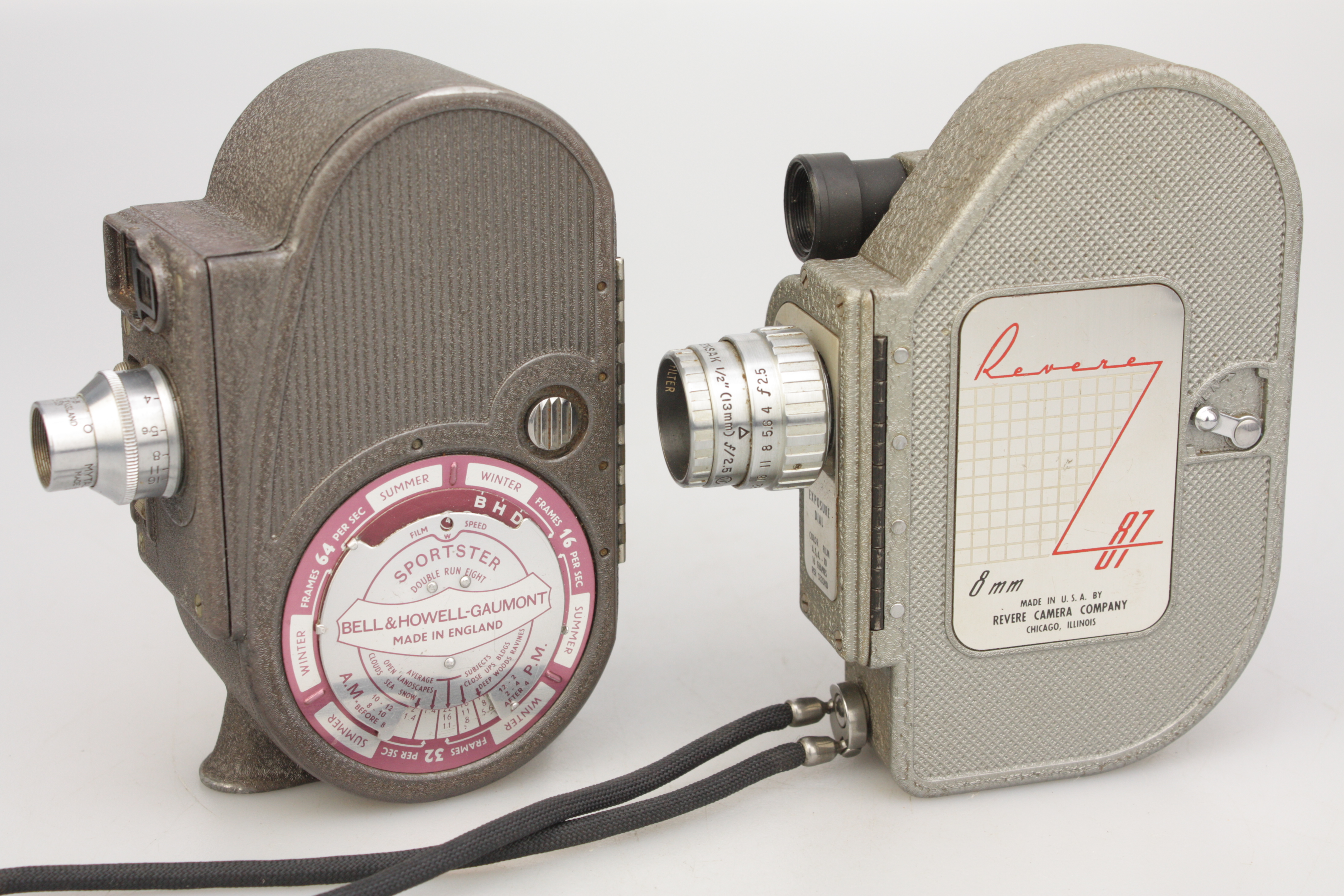 Bell & Howell Sportster Taylor Hobson Mytal Revere 87 Wollensak 8mm Cine Cameras - Image 2