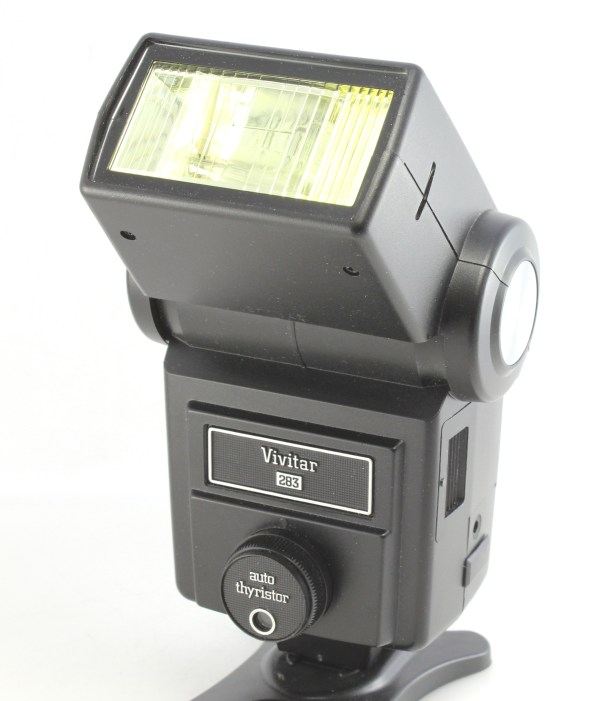 Vivitar 283 Flash Unit, single pin hot shoe flash, clean and lightly used