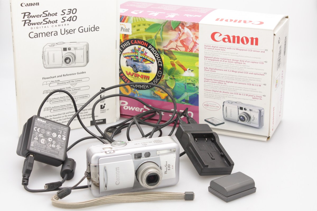 Canon Powershot S30 3.3MP Digital CCD Compact Camera – Boxed – The