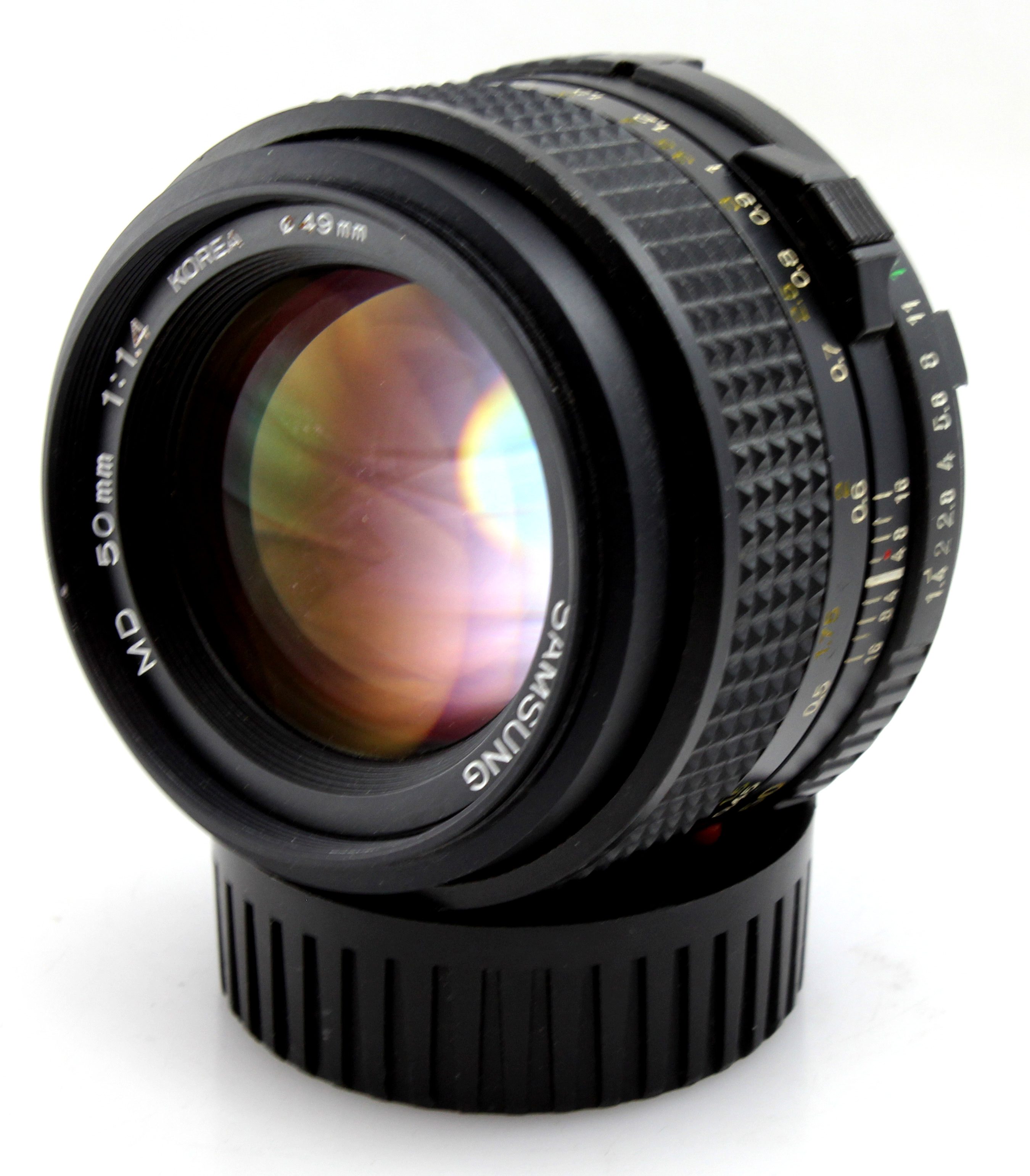 Samsung 50mm f1.4 MD Rokkor fast prime lens - Minolta MD Mount - Rare Samsung Variant