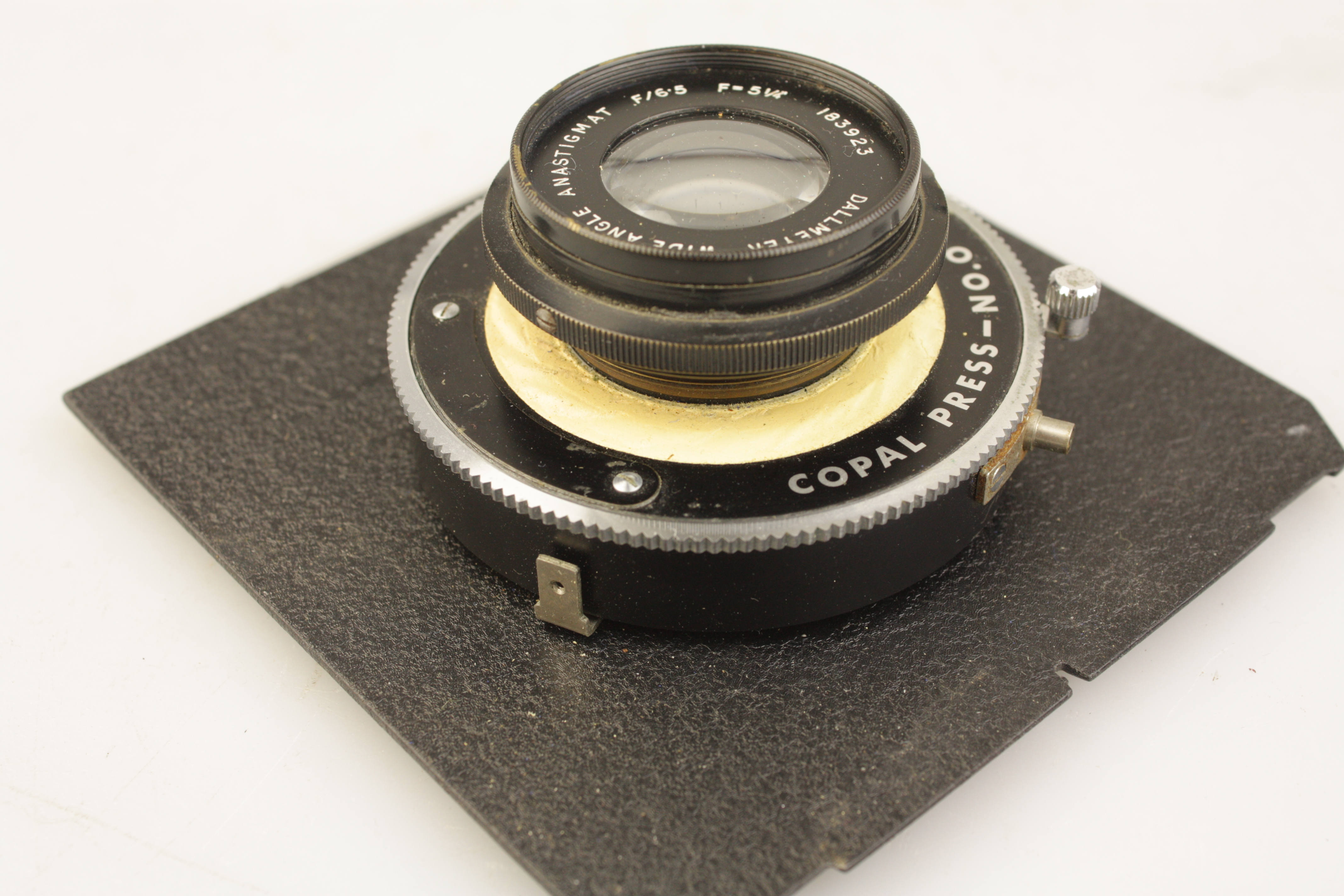 Linhof Lens Panel Copal Press No.0 Shutter Dallmeyer Wide Angle 135mm f/6.5 5x7"