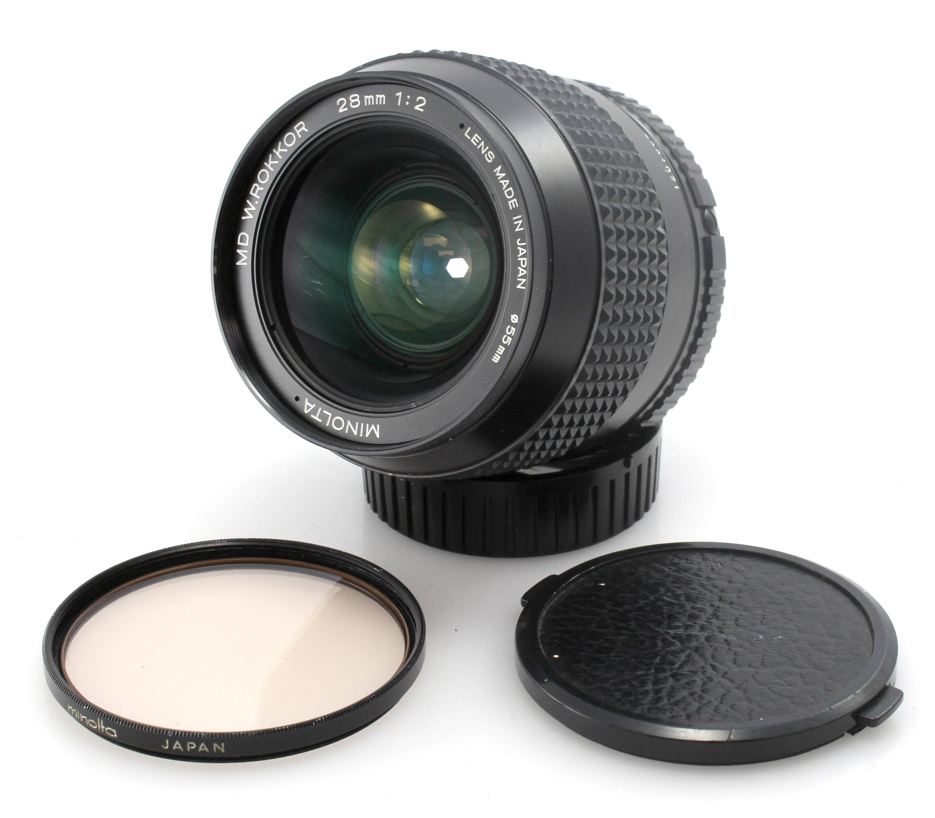 Minolta MD W.ROKKOR 28mm f2 Prime wide angle Lens - Good Condition