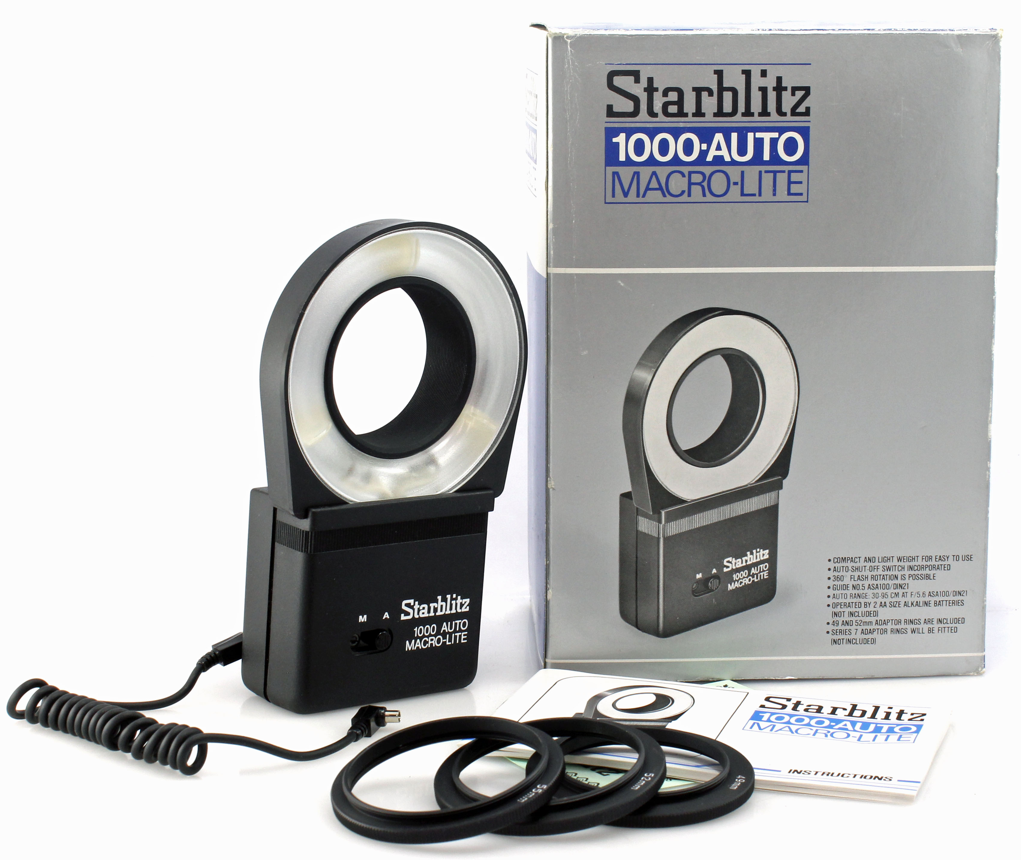 StarBlitz 1000 Auto Macro Ring flash Speedlite for Close Up Photography - Boxed