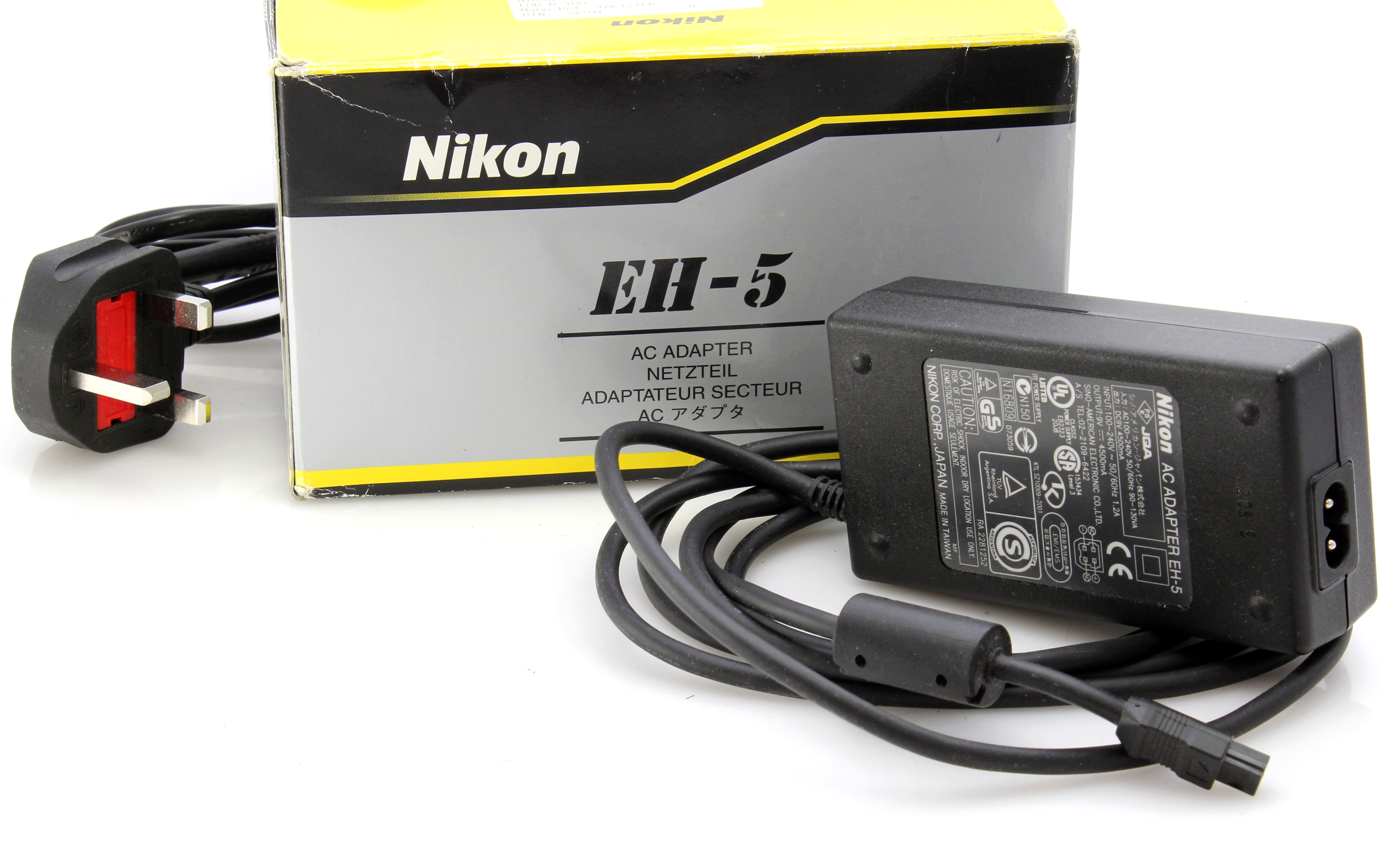 Genuine Boxed Nikon Mains AC Power adapter EH-5 EH5 EH-5A for D50 D70 D80  D90 D100 D300 D300S D700