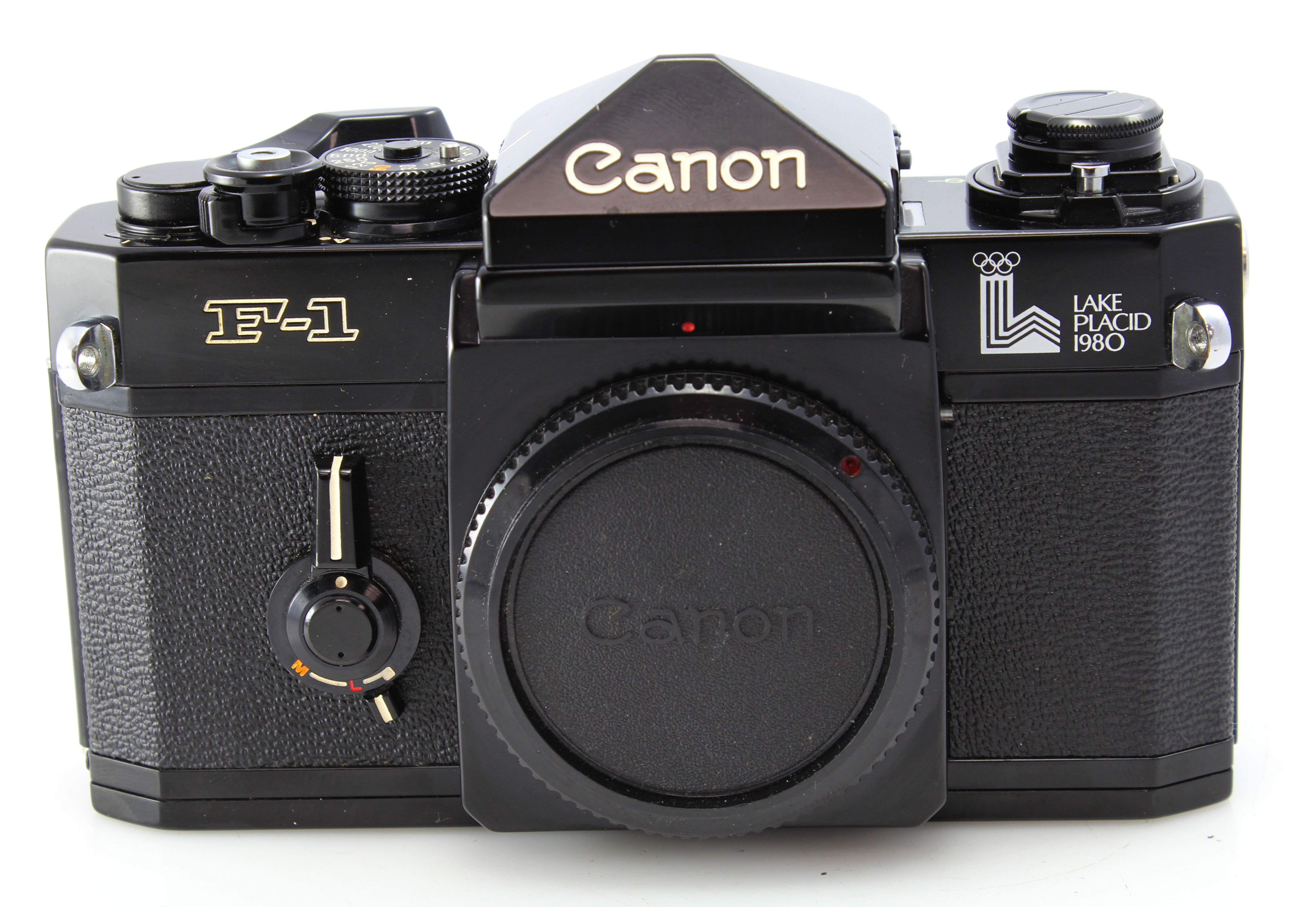 Canon F-1 ブラック LAKE PLACID 1980 Canon F-1 Lake Placid 35mm SLR Body with Original Case and Lens