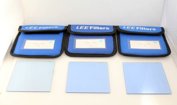 Lee Filters 82A, 82B & 82C 100x100mm Colour Temp Correction Filters & Cases