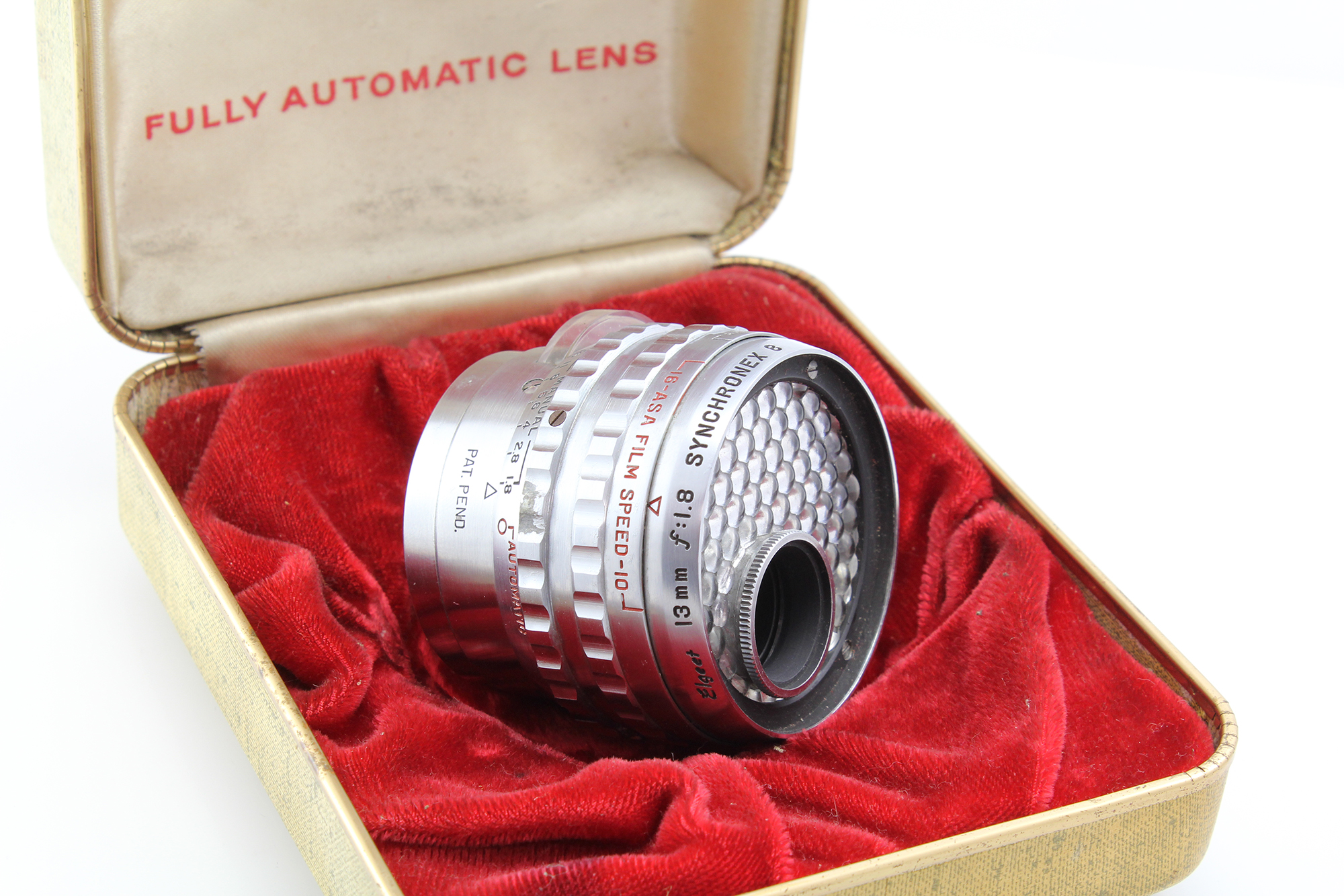 Elgeet Synchronex 8, 13mm f1.8, D mount cine lens - original case - Image 2