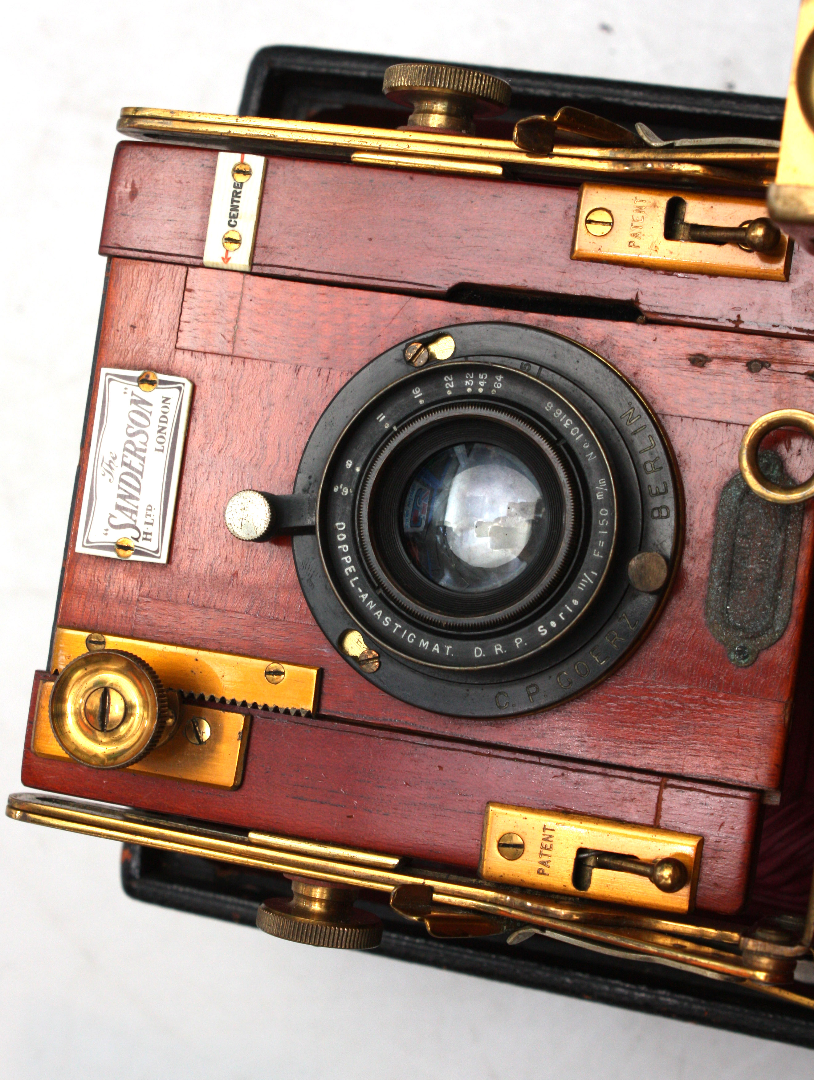 Sanderson Regular 5x4 Brass & Wood Glass Camera Doppel 150mm Lens - Image 5