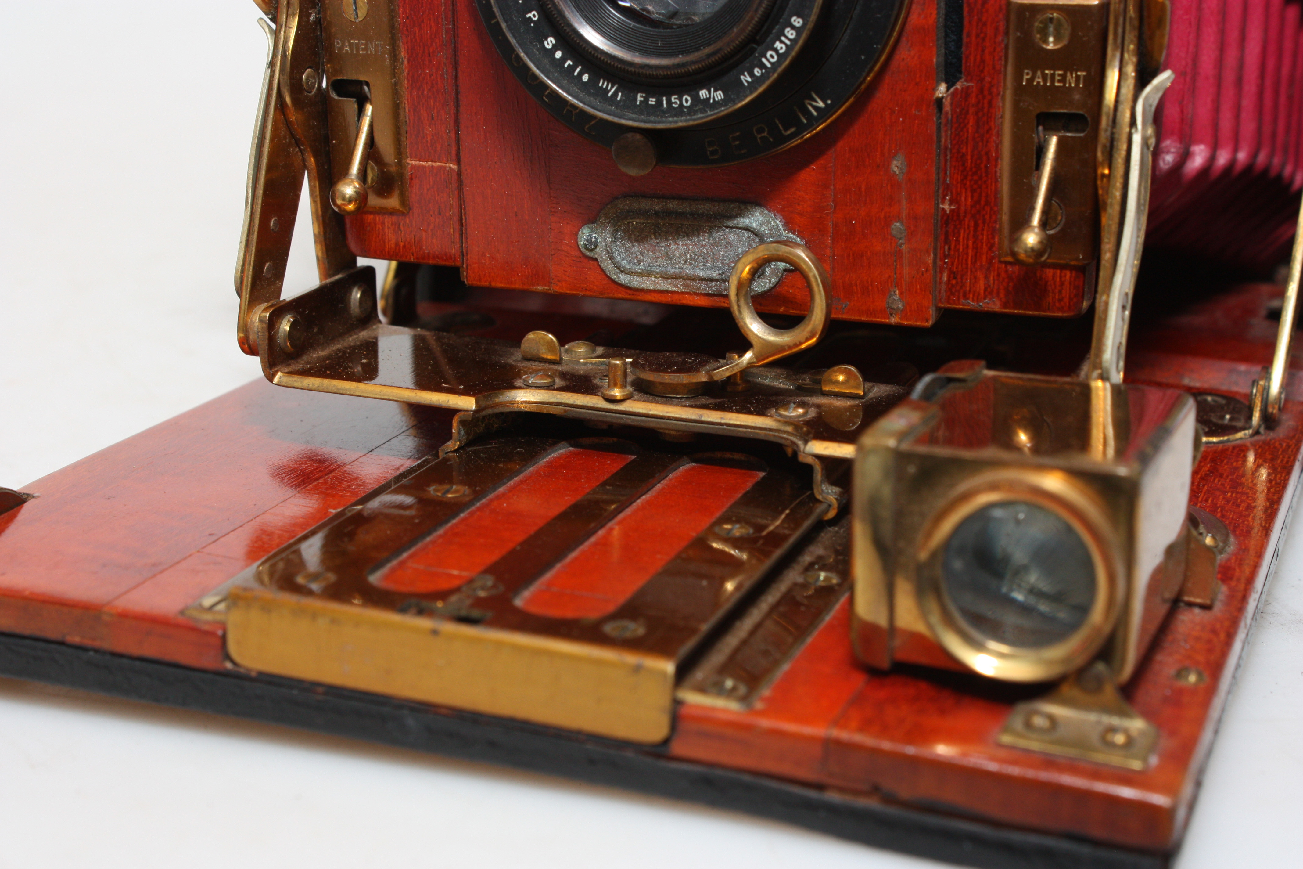 Sanderson Regular 5x4 Brass & Wood Glass Camera Doppel 150mm Lens - Image 6