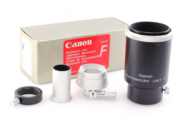 Canon Photomicro Unit F - Microscope adapter for FD Film Cameras, boxed and complete