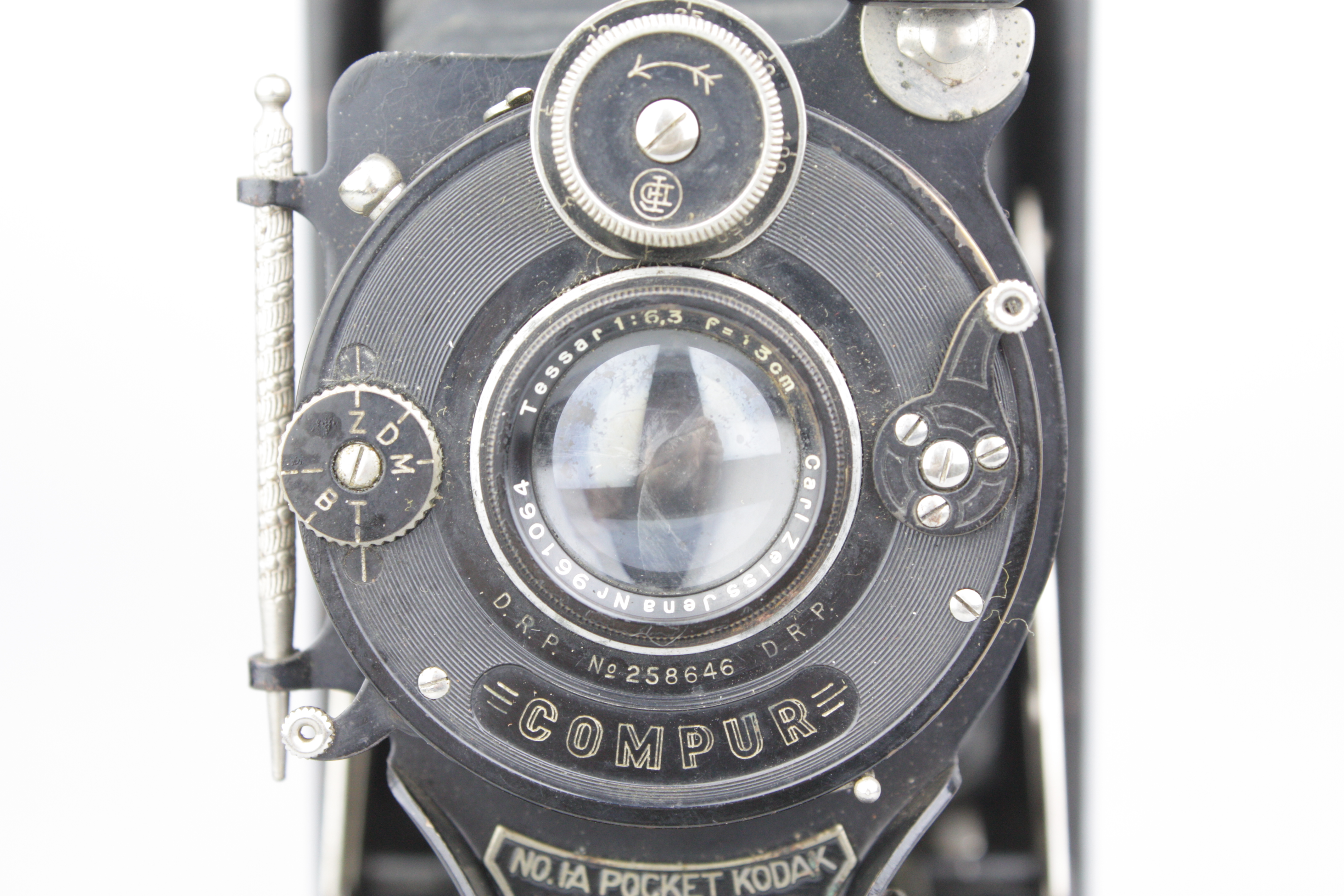 No.1A Pocket Kodak Special 1926-34 116 film 13cm f/6.3 Zeiss Tessar + 120-116 Adapters - Image 3