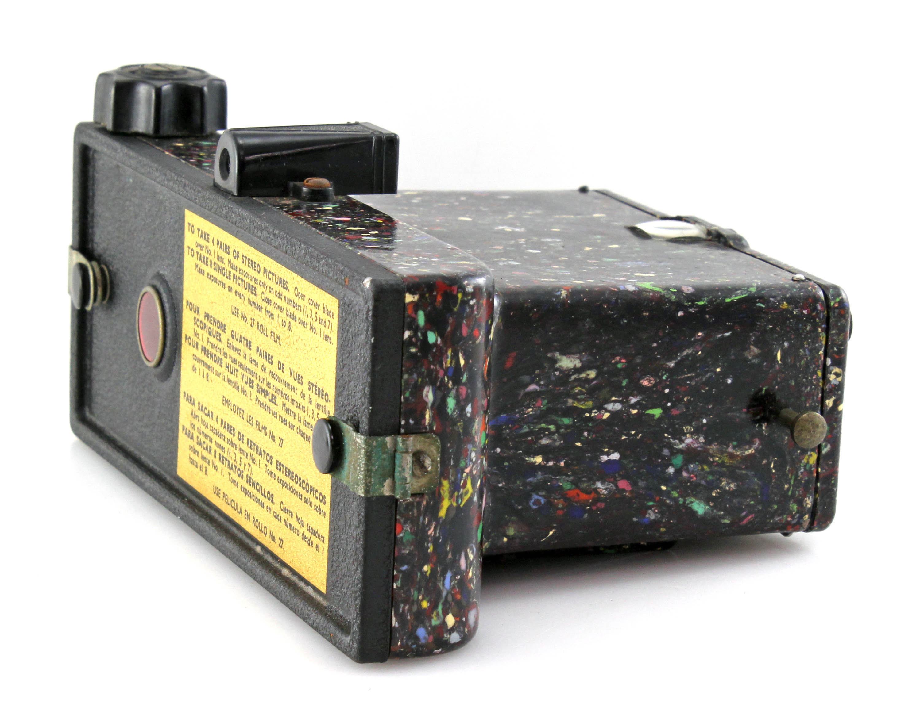 Bakelite Coronet 3-D Stereo (type 27), 127 Roll Film Camera - 1 Roll Included - Image 6