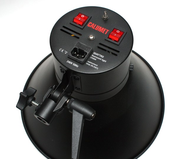 3x Calumet CF0006 Quattro Continuous Light Heads with bulbs and reflector dishes