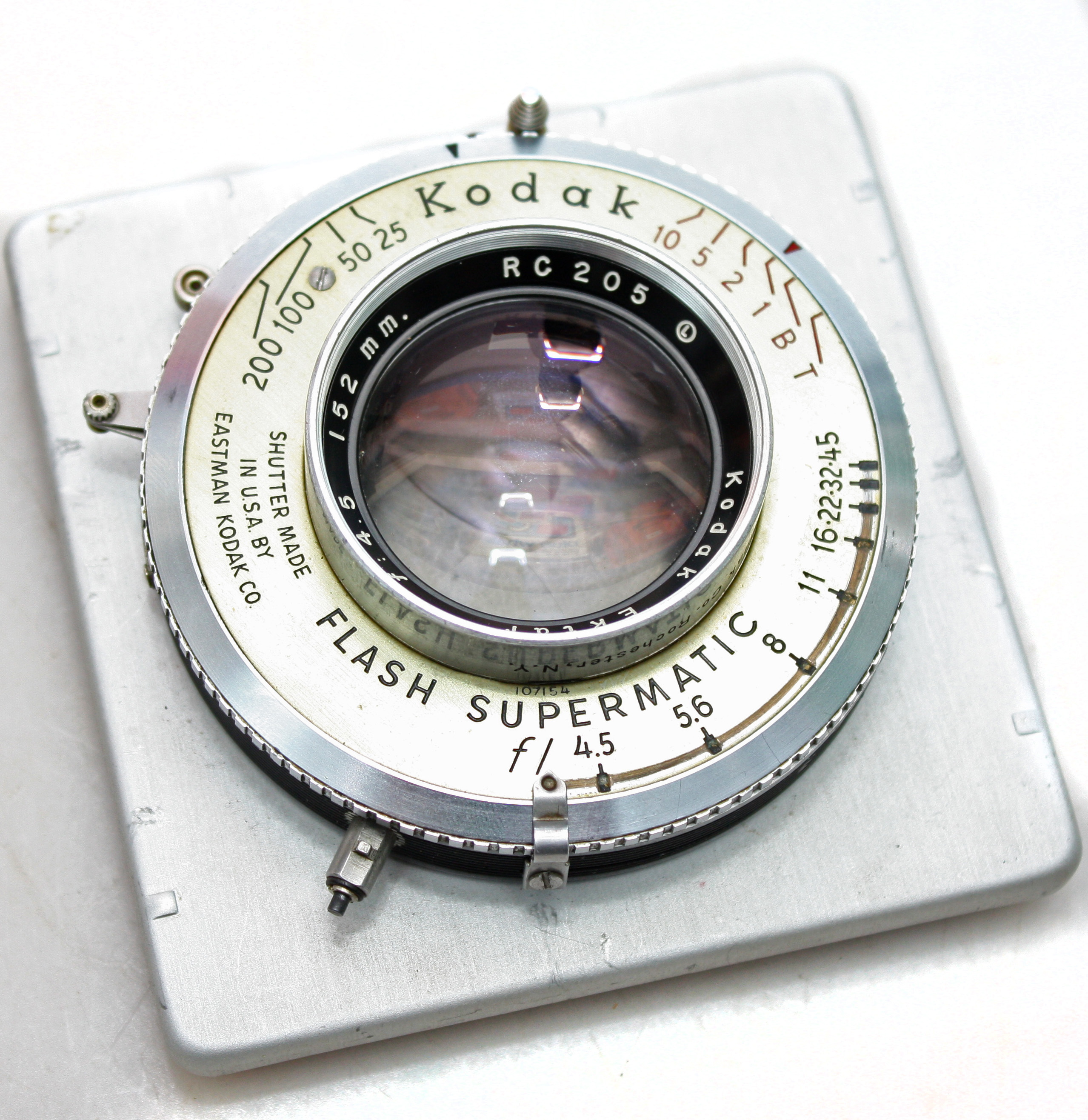 Kodak Ektar 152mm F4.5 5x4 Large Format Lens on Speed Graphic Lens board
