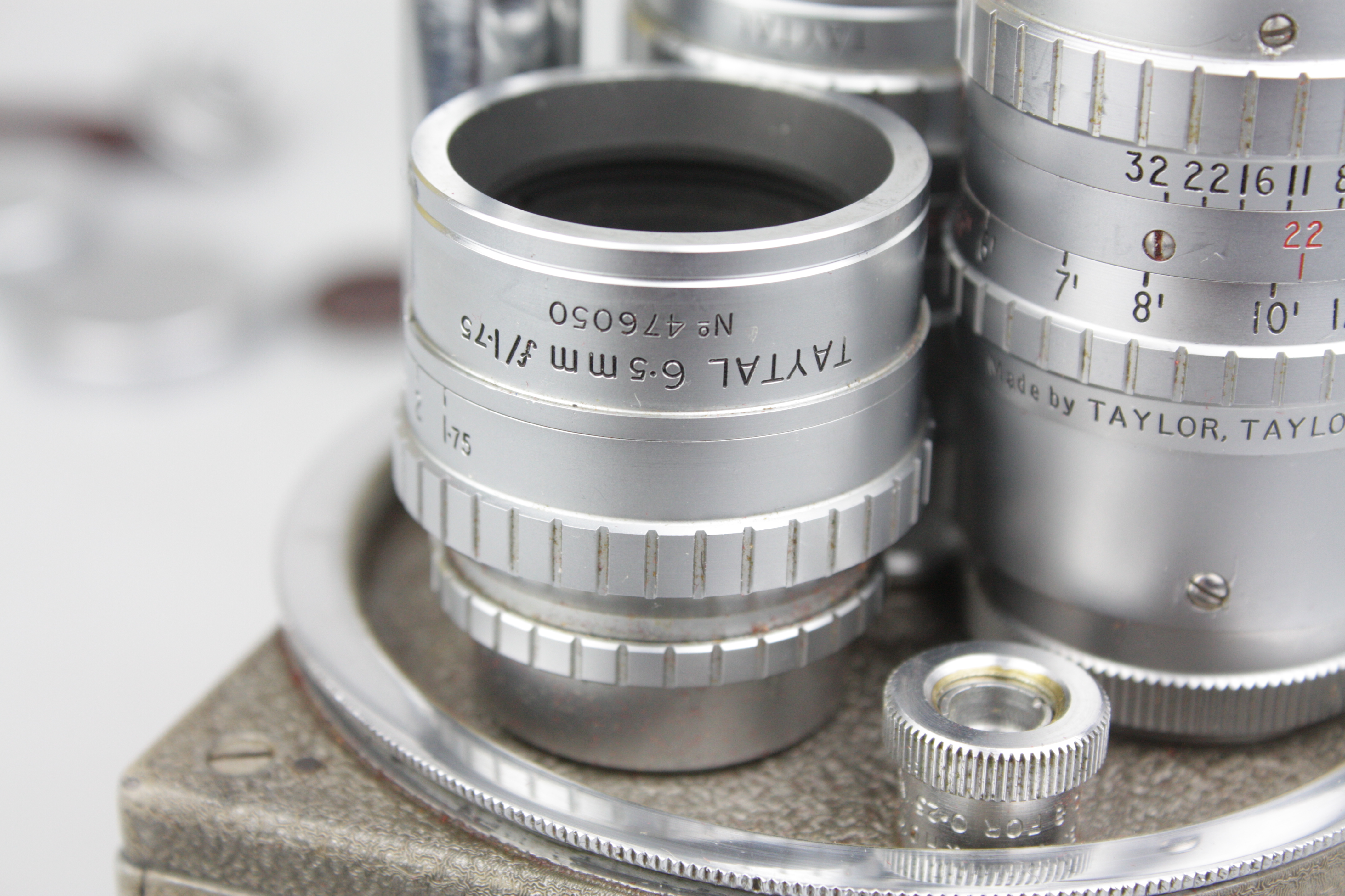 Bell & Howell Viceroy 8mm ciné Camera Taylor Hobson Taytal 1/2" & 6.5mm f1.7 Telekinic 2" f3.5 - Image 9