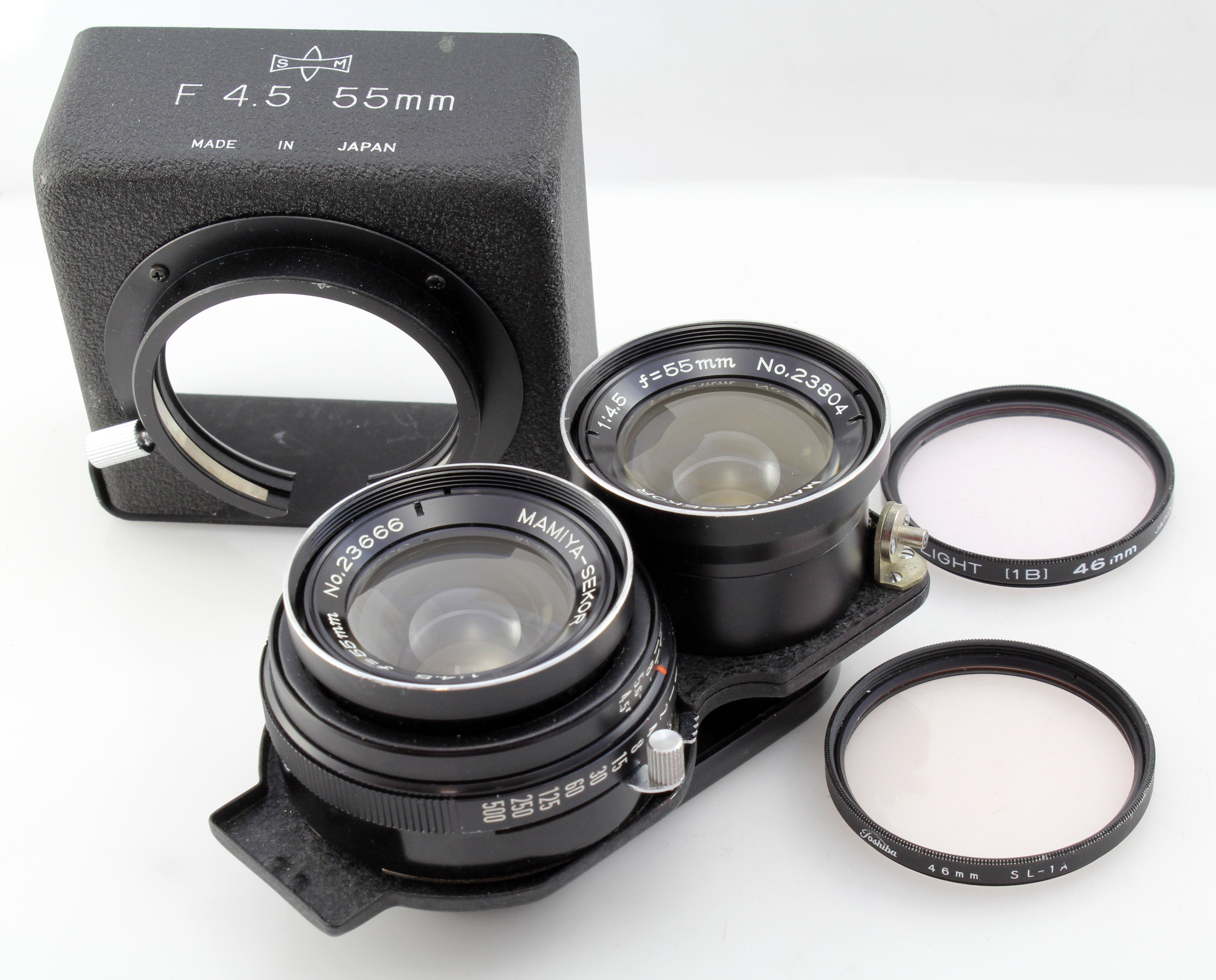 Mamiya-Sekor 55mm f4.5 Wide Angle Lens & Hood for C330/C220 TLR