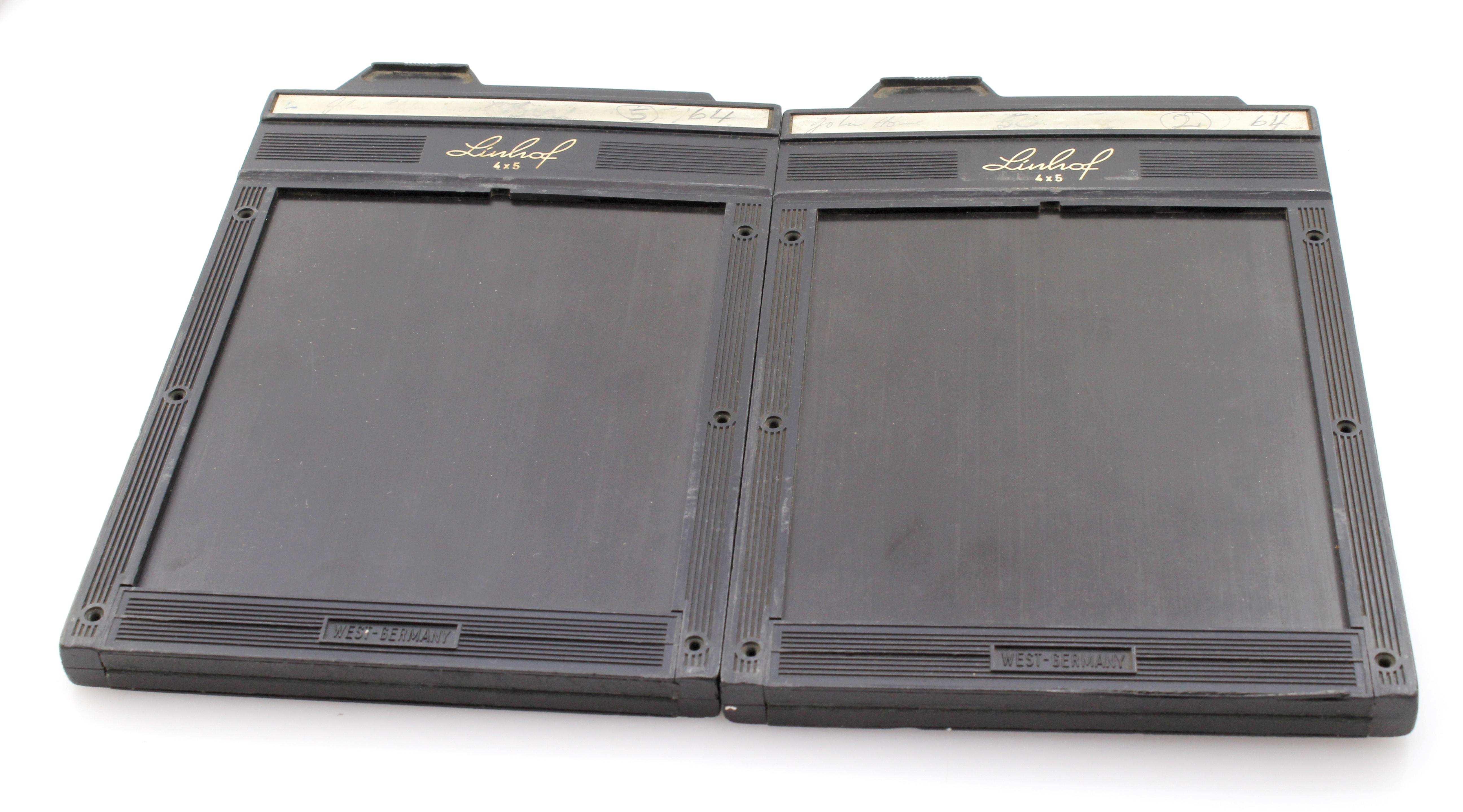 Linhof 4x5 / 5x4 Double Dark Slides x Two - Large Format Film Holder - good condition - Image 2