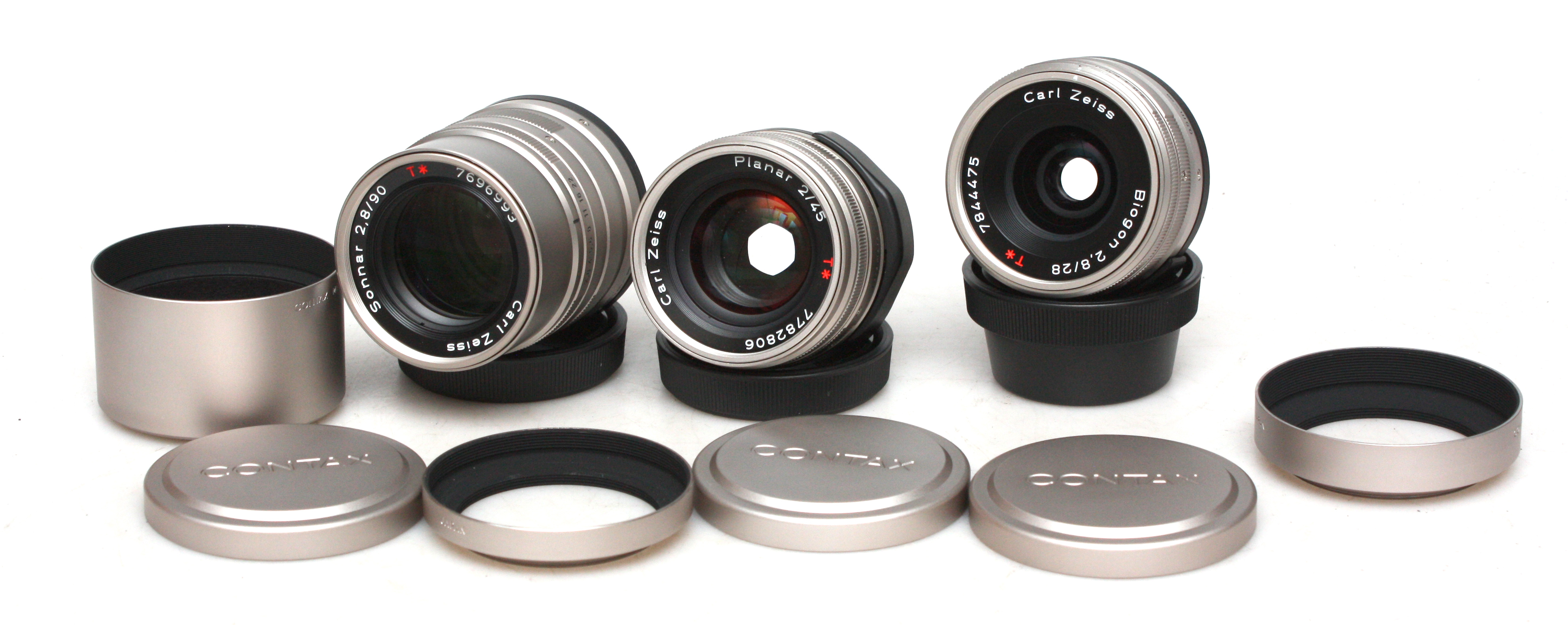 CONTAX G1、レンズ3本、フラッシュライトのセット Contax G1 20th anniversary complete boxed set – green label, 3