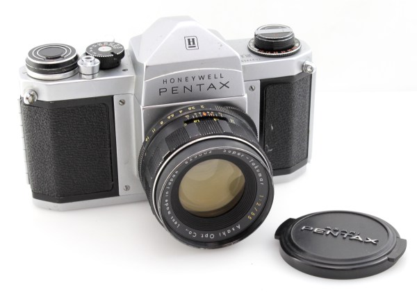 Honeywell Pentax H1a chrome W/ Auto-Takumar 55mm F/2 lens -serviced good condition