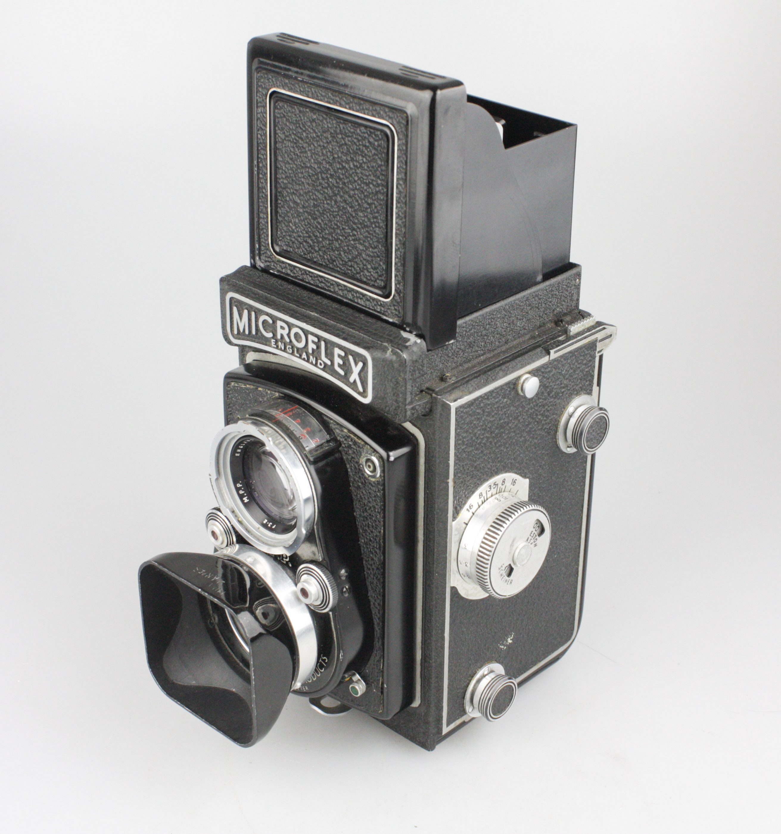 Microflex Camera Mpp MMP Microflex 6×6 TLR Camera with 77.5mm F3.5 Micronar Lens and leather ...