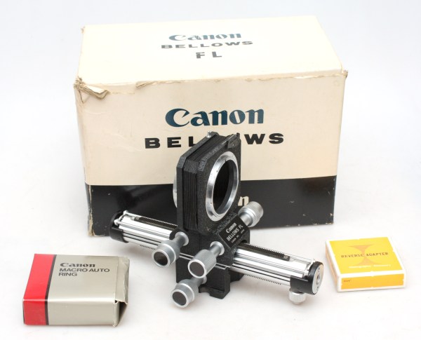 Boxed Canon Bellows FL Kit - excellent clean condition W/ adapters