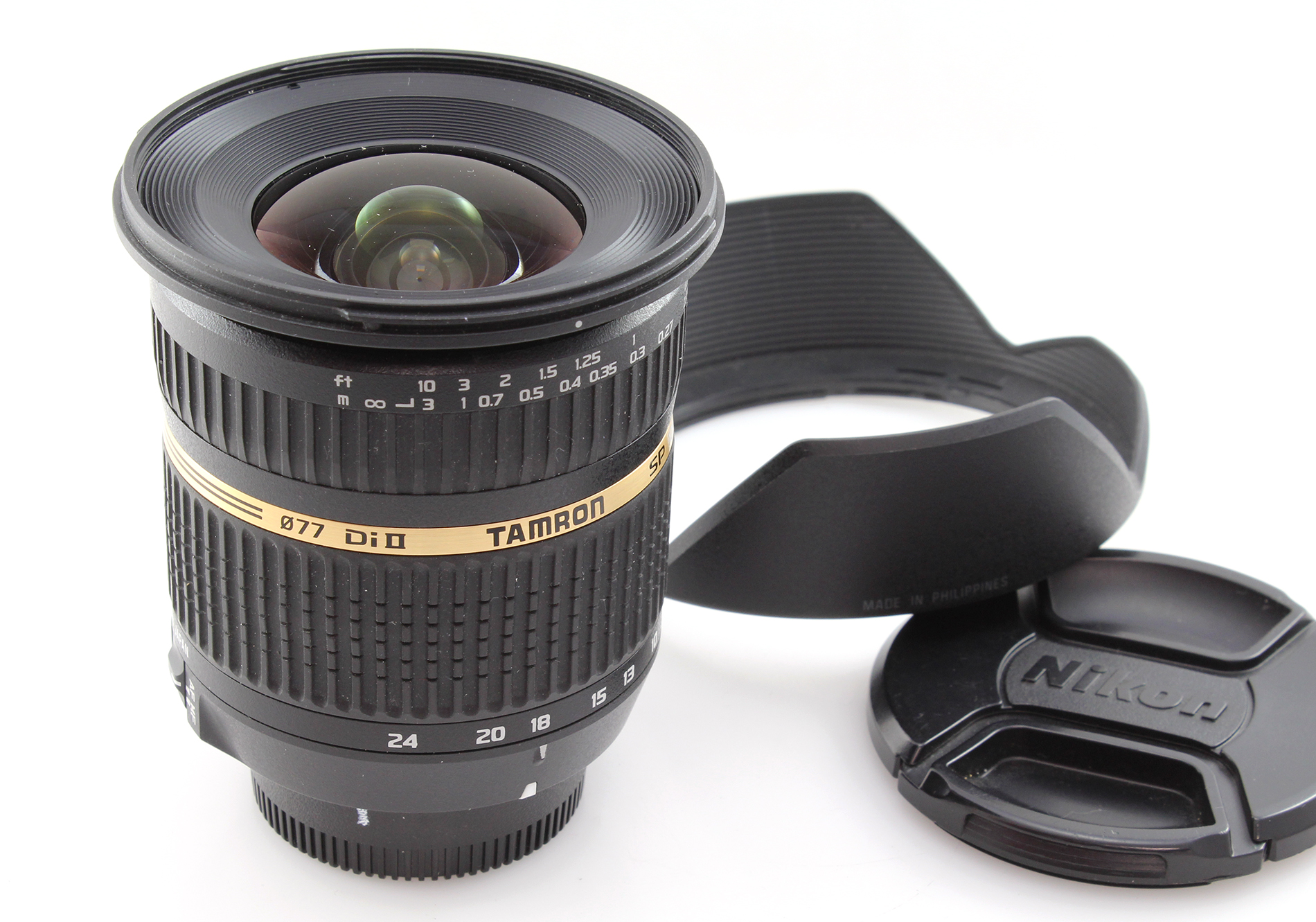 Tamron SP 10-24mm f/3.5-4.5 Di II Wide Zoom Lens - Nikon F Mount - Great condition with hood