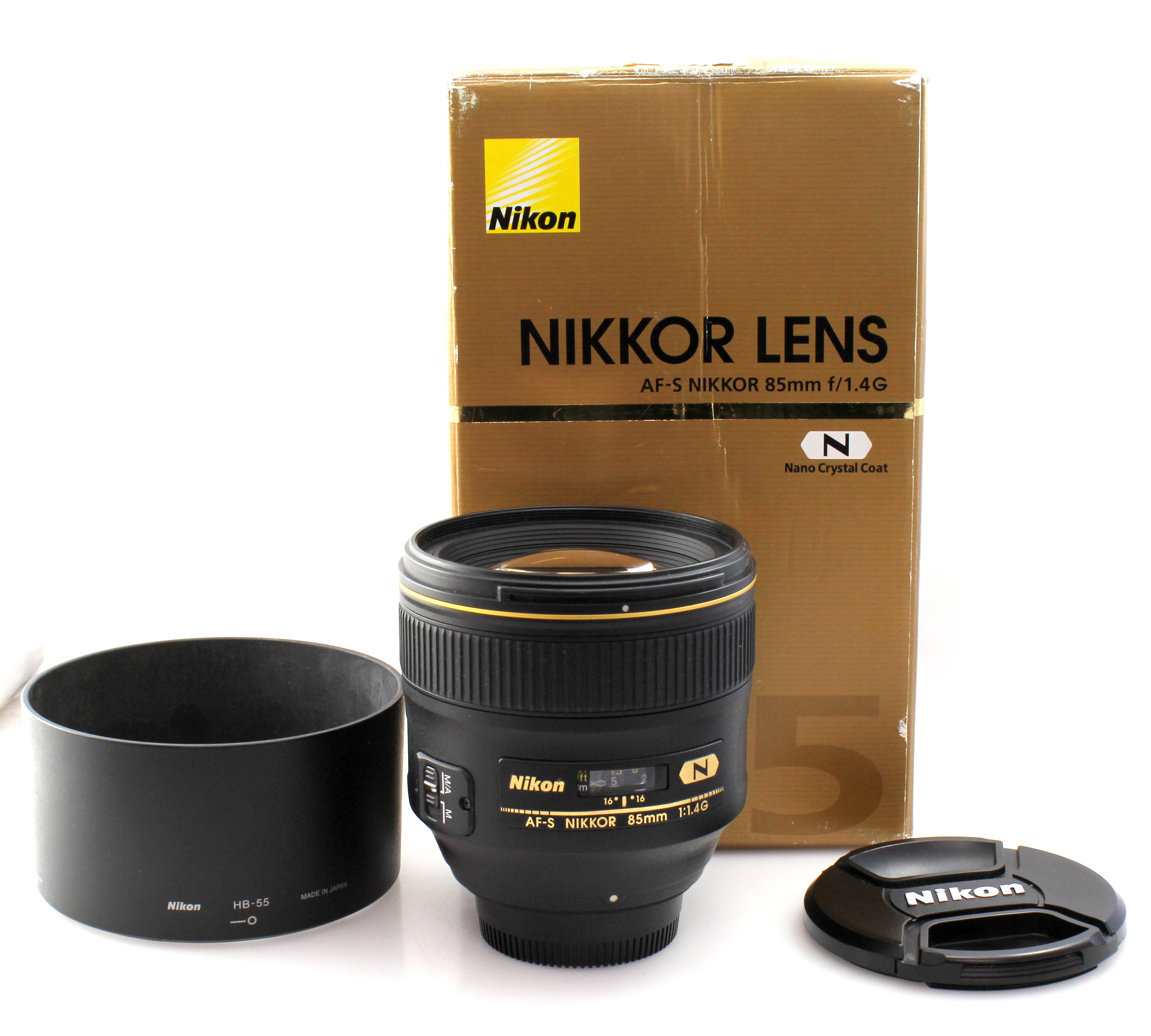 Boxed Nikon AF-S NIKKOR 85mm f/1.4G AF Prime Portrait Lens W/ hood - Excellent condition
