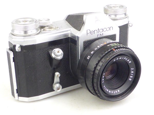 (Early Contax) Pentacon FM 35mm film SLR +Domiplan 50mm f/2.8