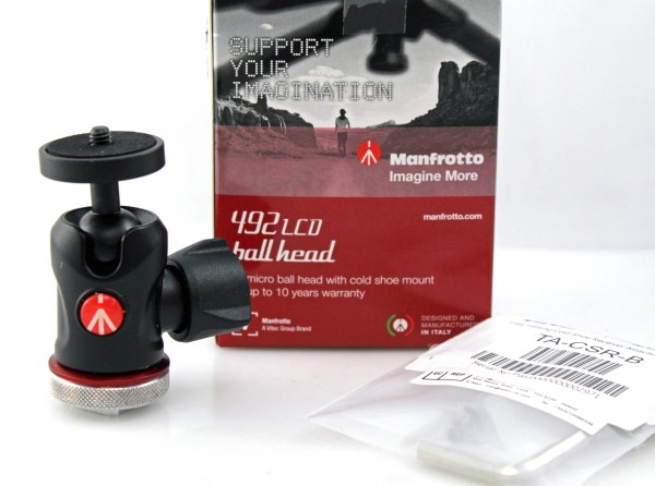 Manfrotto 492 LCD Ball Head - Micro ball head with cold shoe mount - Boxed