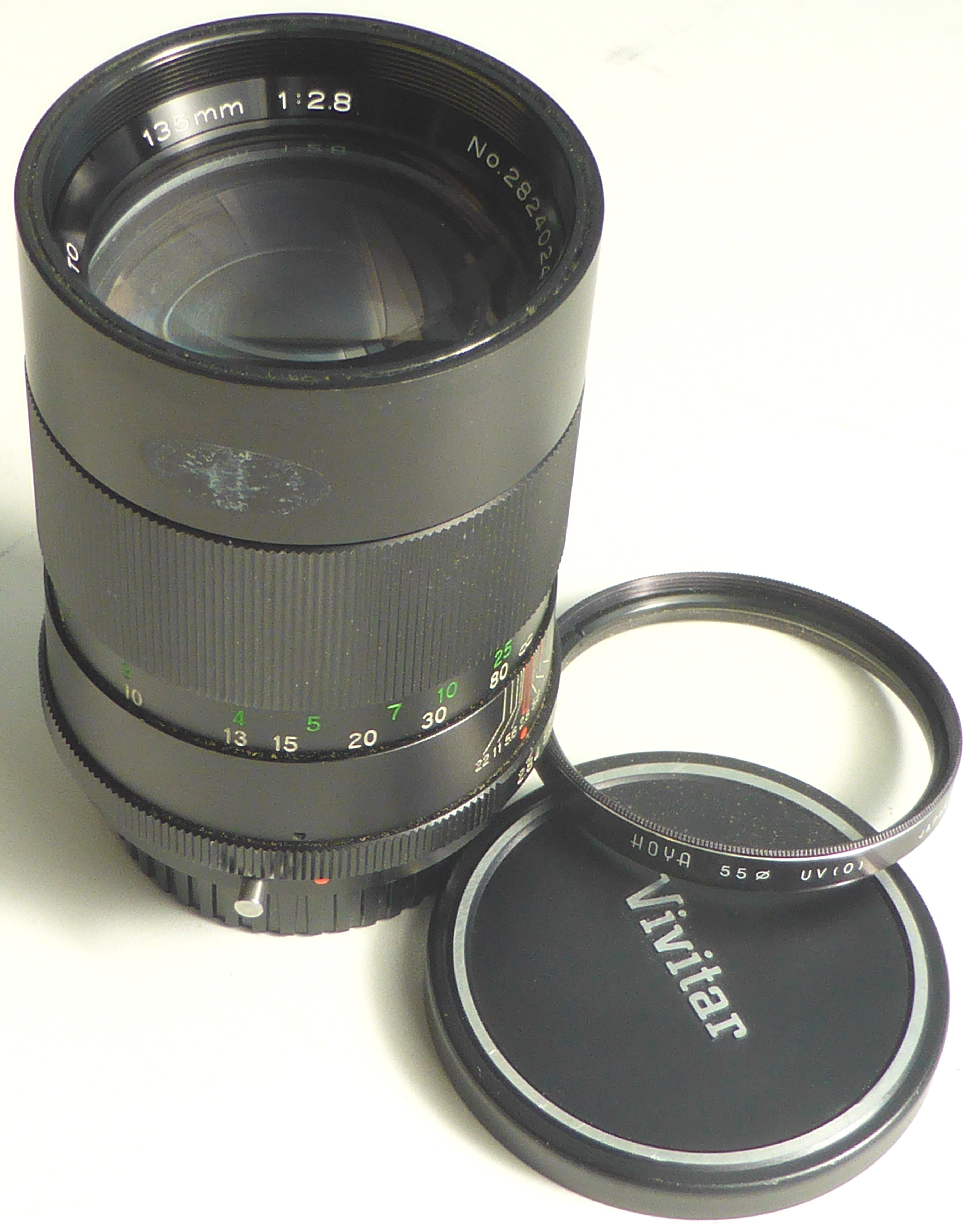 Minolta MC mount AUTO VIVITAR 135mm f/2.8 Telephoto Lens Komine
