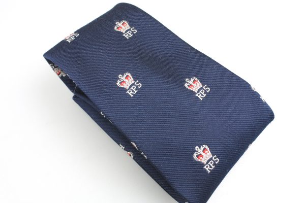 Dark Navy Blue Tie Royal Photographic Society RPS - clean Multi-Crest