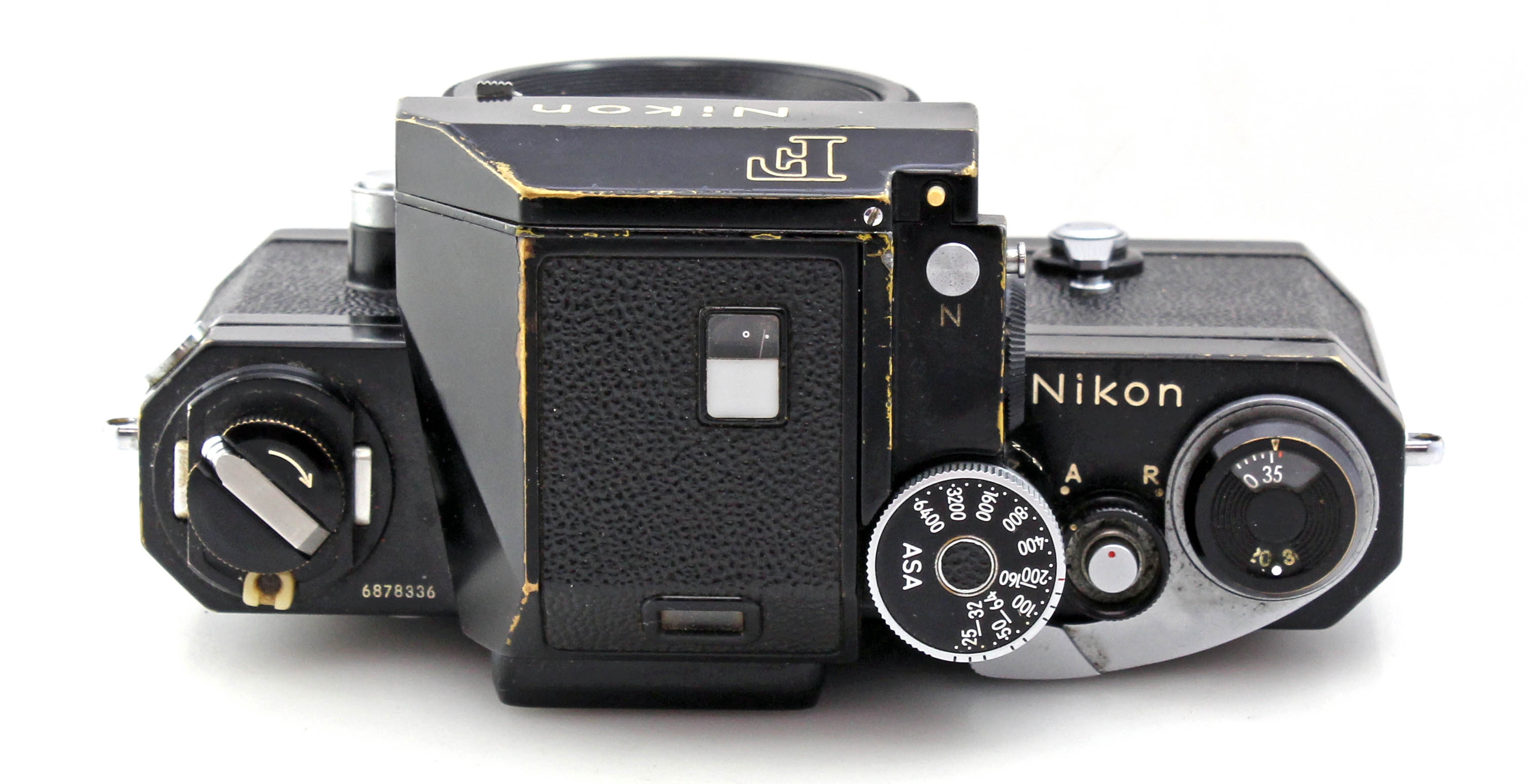 Nikon F 35mm Film Professional SLR Camera in Black w FTn Finder Prism Head - Image 6