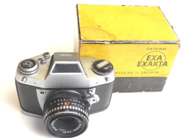 Ihagee EXA 500 - Meyer-Optik 50mm f/2.8 Domiplan - Imperfect condition - Boxed