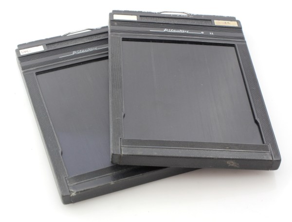 Graflex Riteway 4x5 / 5x4 Double Dark Slides X 2 - Large Format Film Holder - good condition