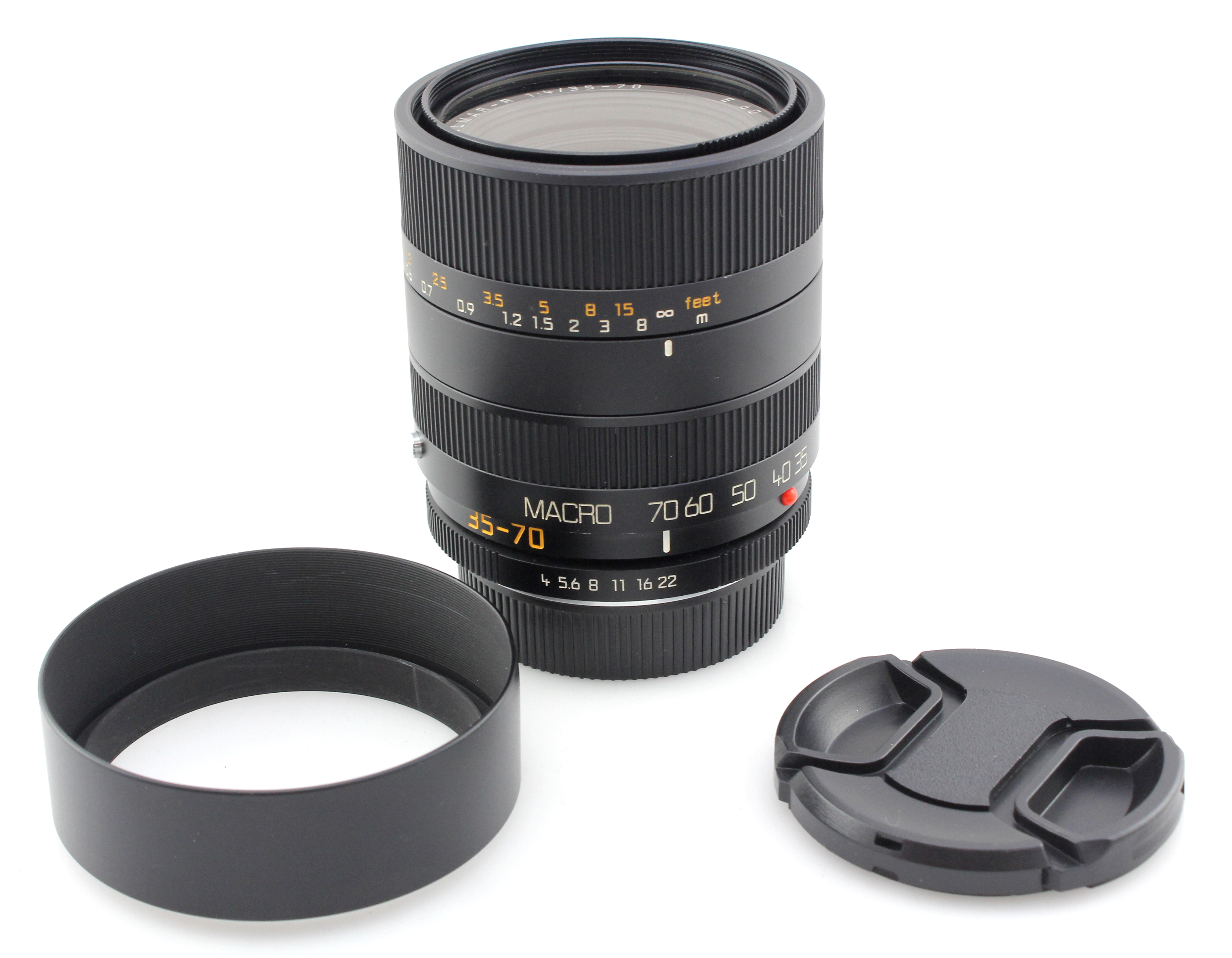 Leica Vario-Elmar-R 35-70mm f4 Macro Zoom Lens - Leica R cam ROM - W/ Hood & Filter