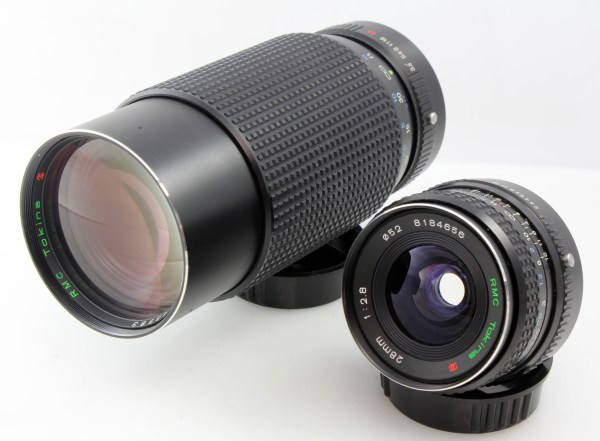 RMC Tokina 28mm f2.8 & 70-210mm f3.5 Lens set for Konica AR Mount Cameras