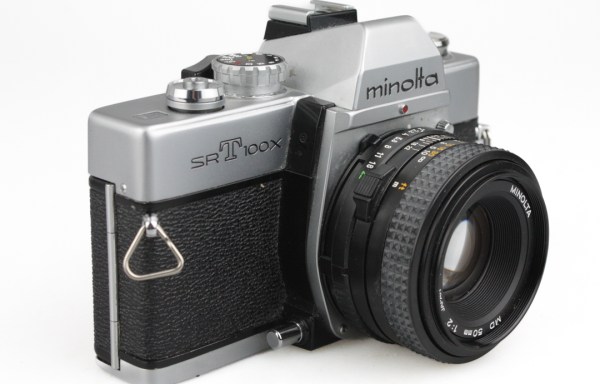 Minolta SRT100X 35mm Film SLR Camera + MD Rokkor 50mm f/2