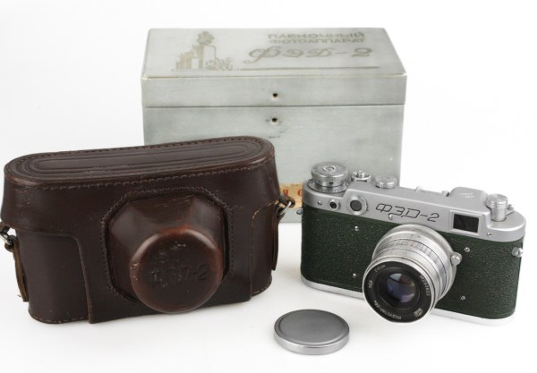 'Russian' FED-2 rangefinder, Green, w/ Industar-26m 50mm f2.8 - Boxed