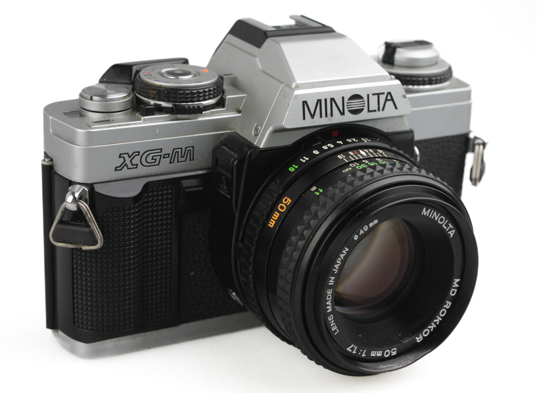 Minolta XG-M 35mm SLR Camera, Rokkor 50mm f/1.7 Lens & Manual