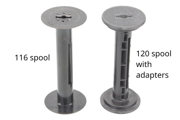 120-116 Film Adapters - 4x 3D Printed Spool Adapters