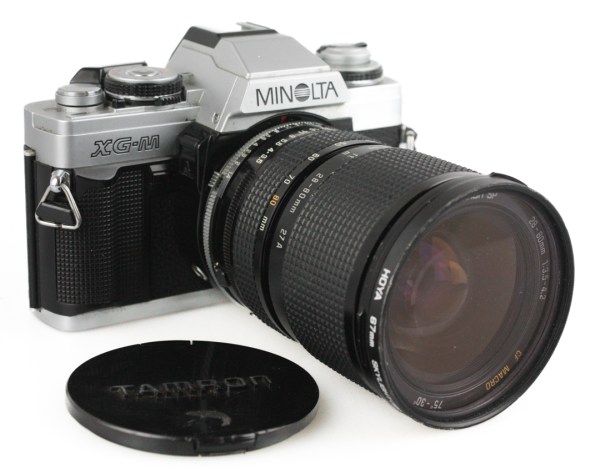 Minolta XG-M 35mm SLR Camera w/ Tamron SP 28-80mm f3.5-4.5