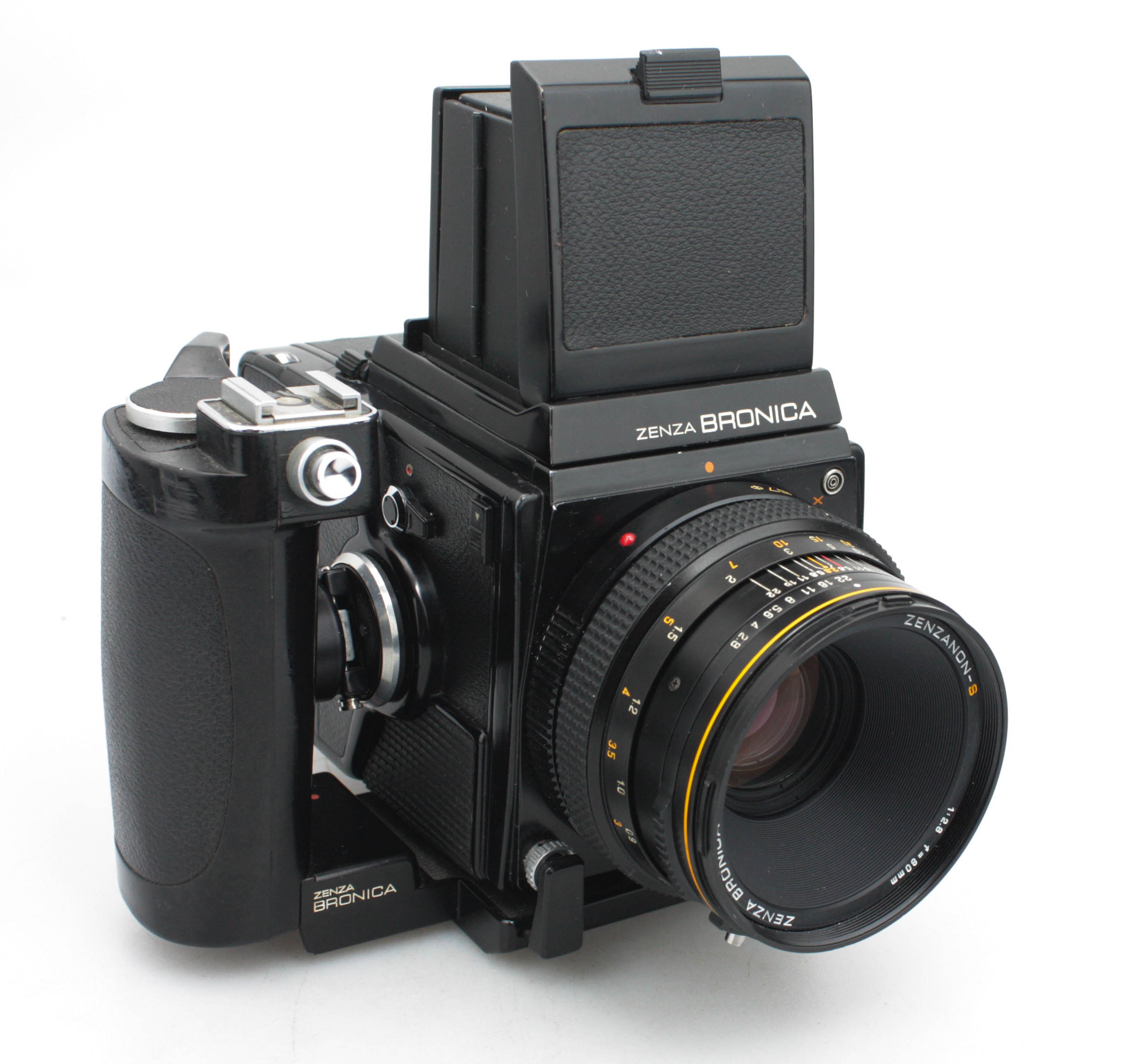 Bronica SQ 6x6 120 w/ 80mm F/2.8 Zenzanon-S Lens / Speed grip & Waist level finder - Image 3